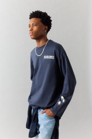 Star slogan T-shirt — Navy 6