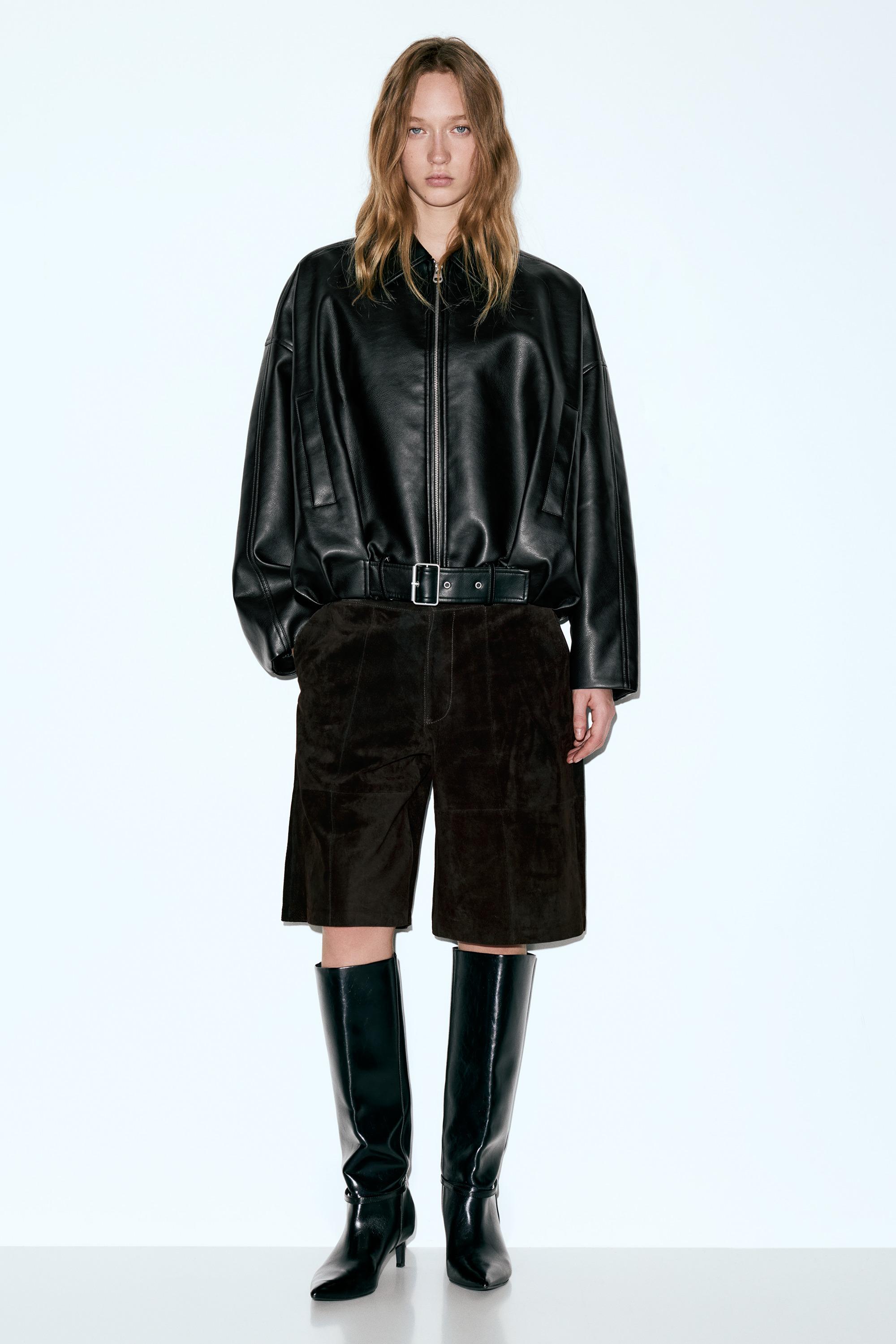 Suni deri balon ceket - Görsel 29