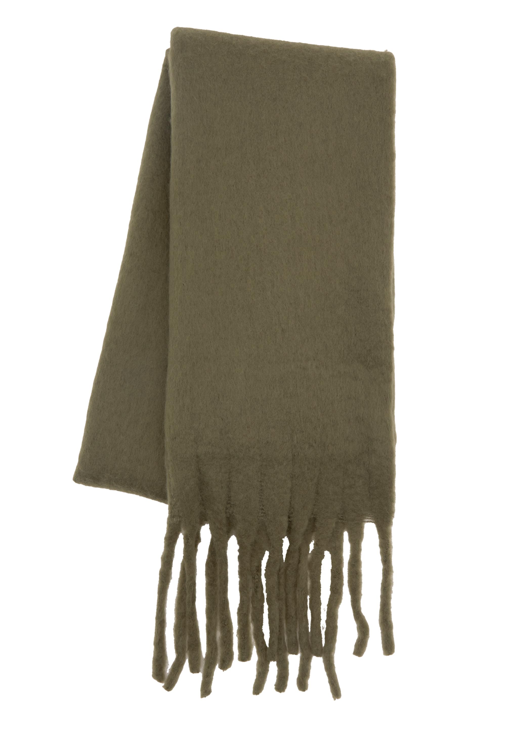 Maxi mohair-effect scarf — Medium green