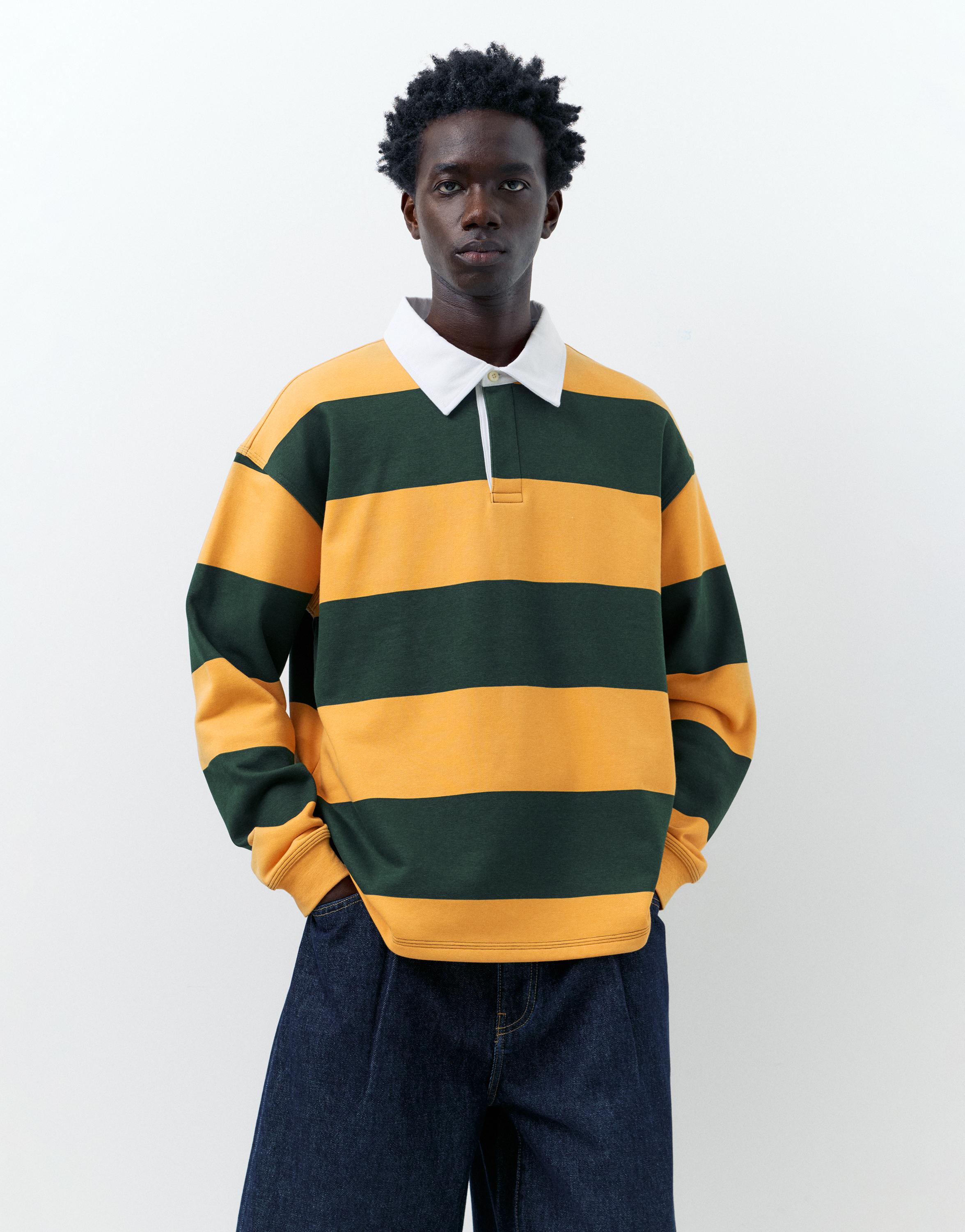 Çizgili uzun kollu polo - Görsel 15