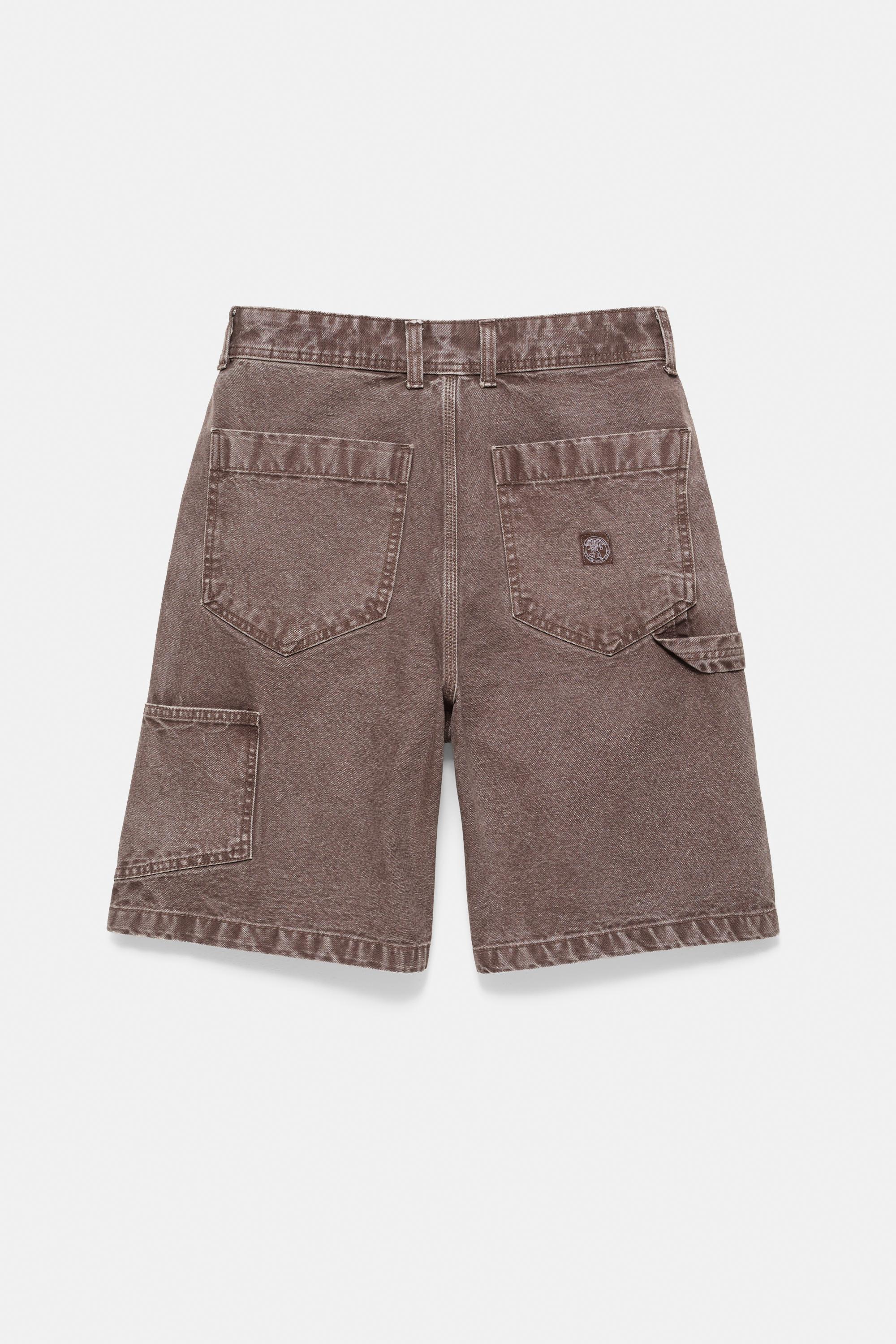 Relaxed fit carpenter Bermuda shorts — Brown