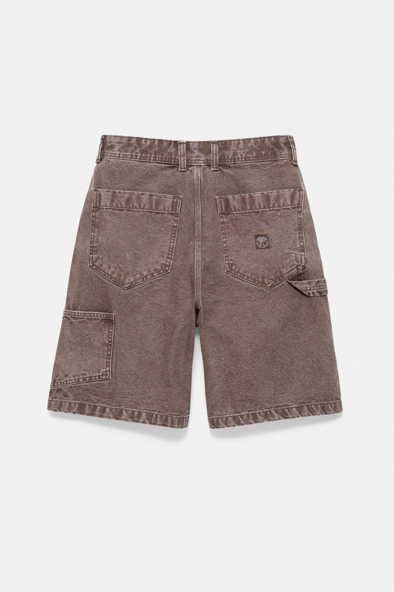 Relaxed fit carpenter Bermuda shorts — Brown