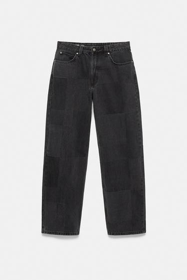 Jacquard relaxed fit jeans — Faded black 6