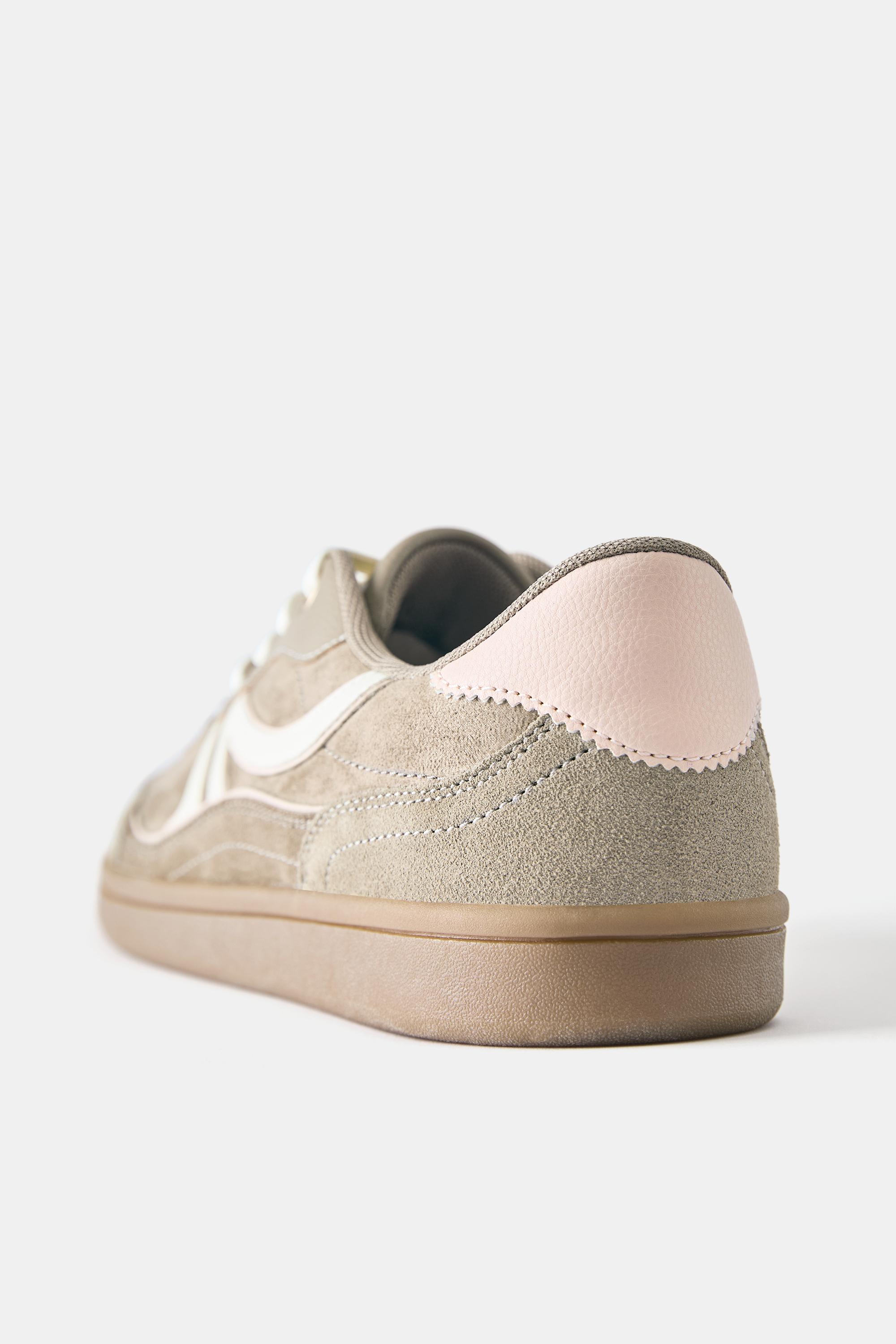 Lace-up retro trainers — Brown