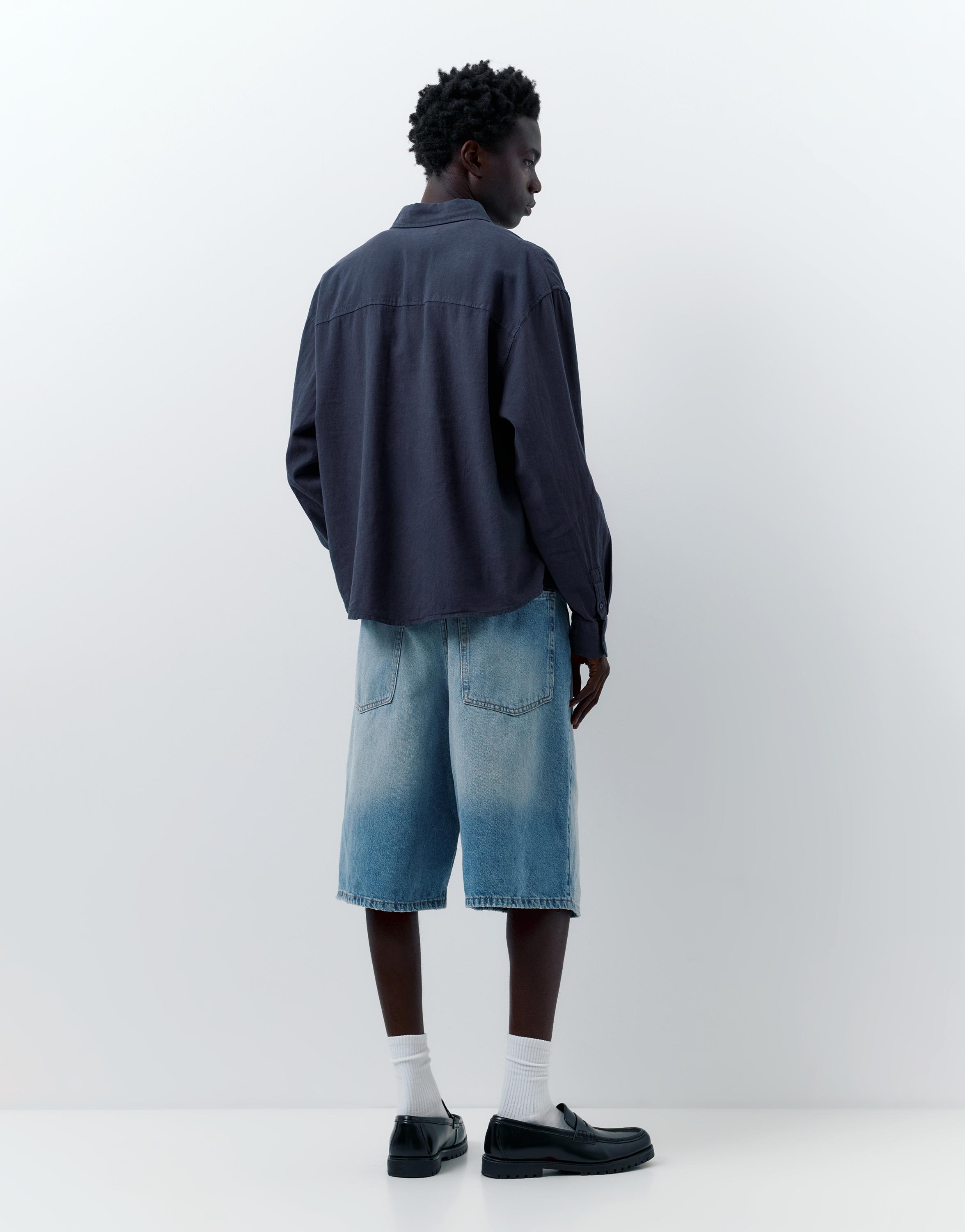 Ketenli gömlek - Görsel 13