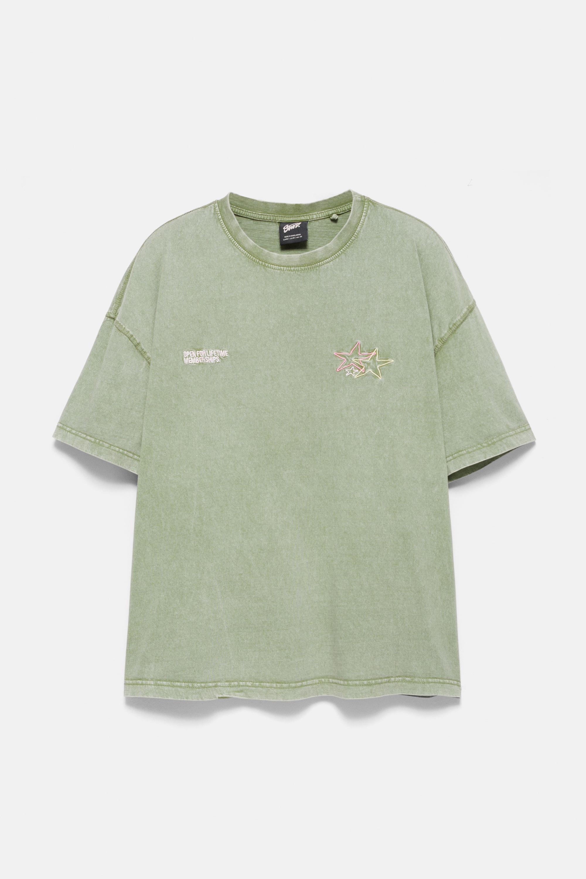 Yıldız grafik baskılı t-shirt - Görsel 4