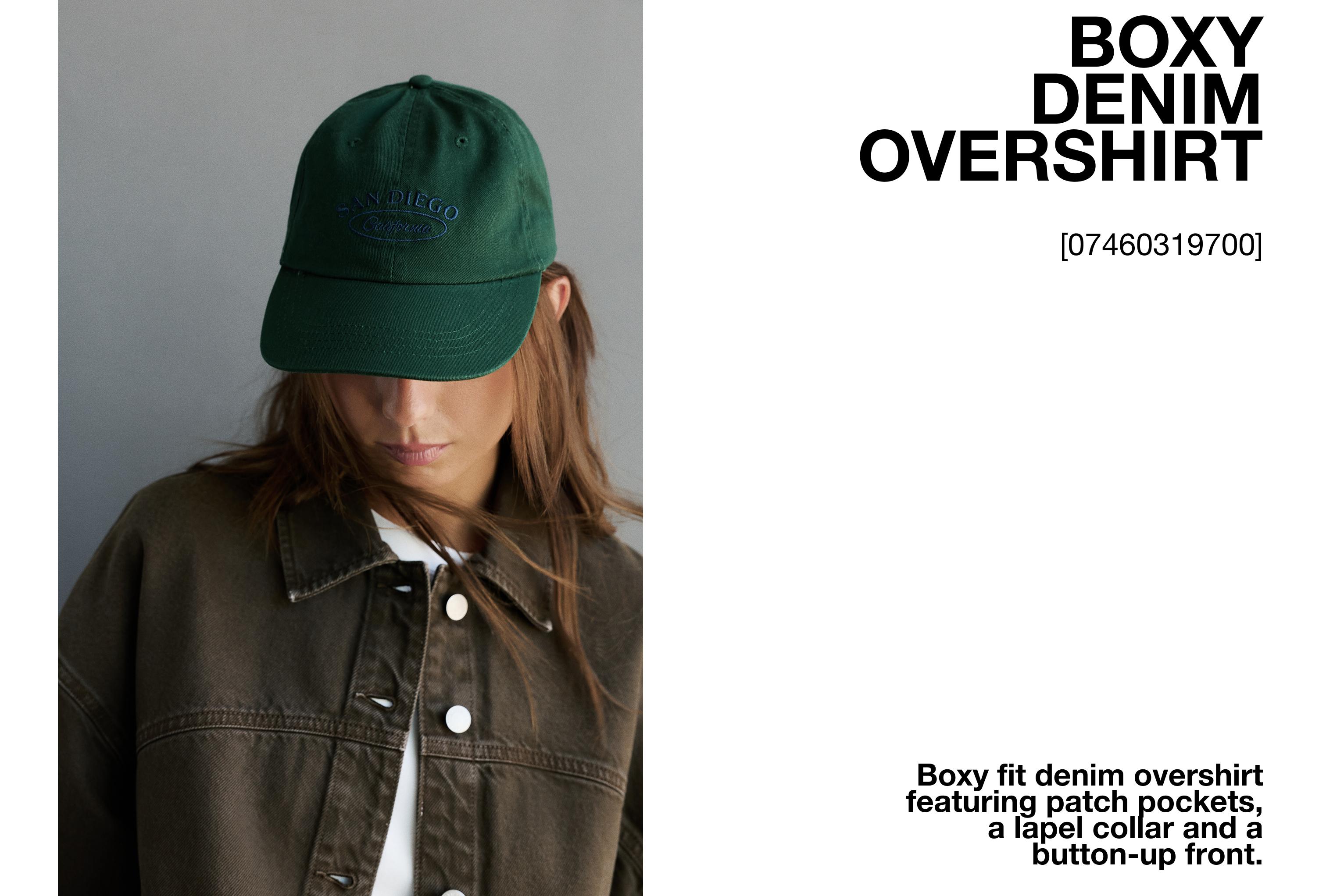 Boxy denim overshirt — Brown