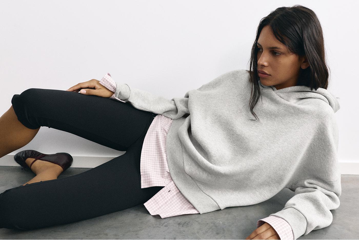 Combined hoodie — Grey marl