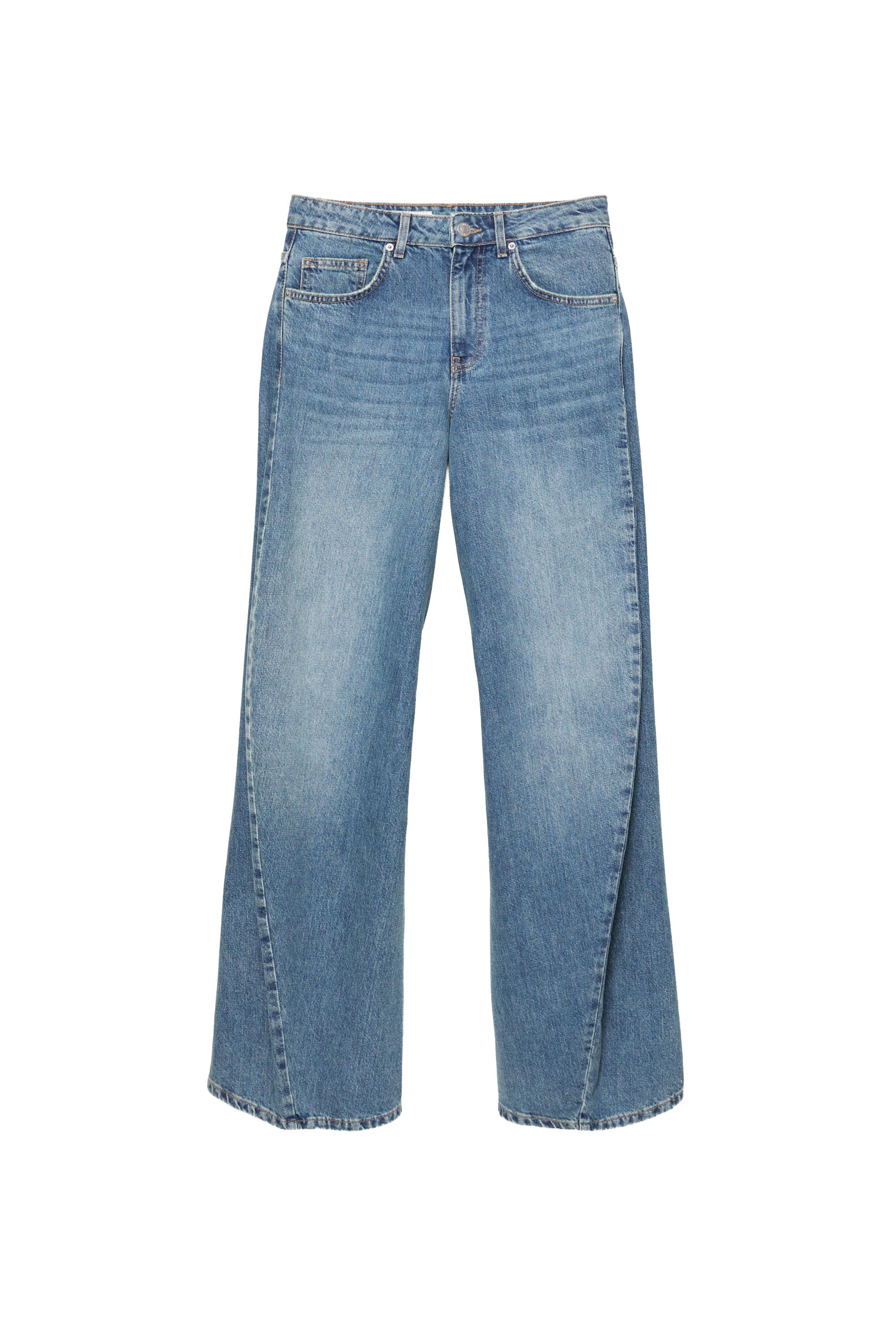 Pull&Bear Baggy balon dikişli jean görsel 4