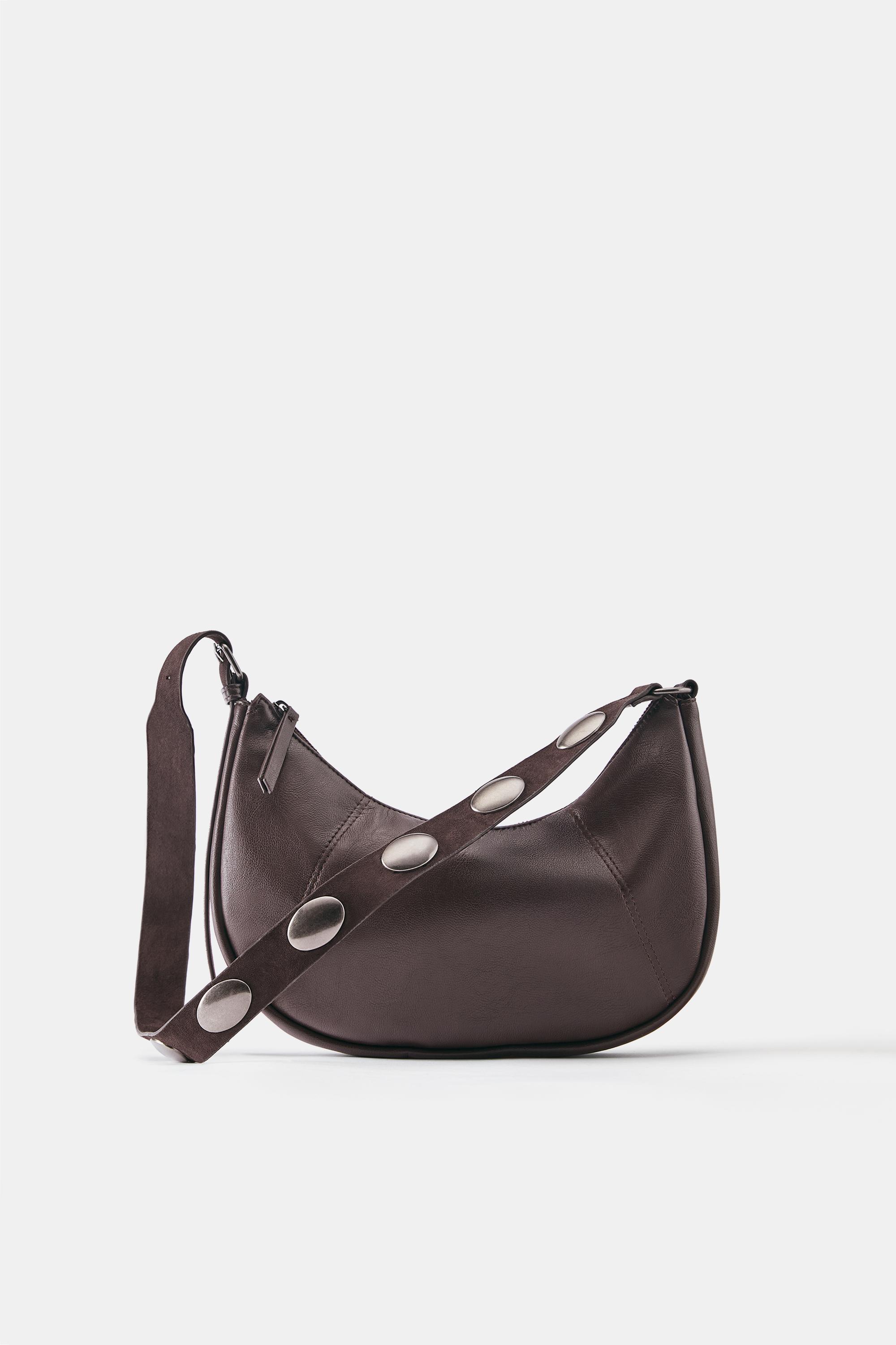 Studded crossbody bag — Brown