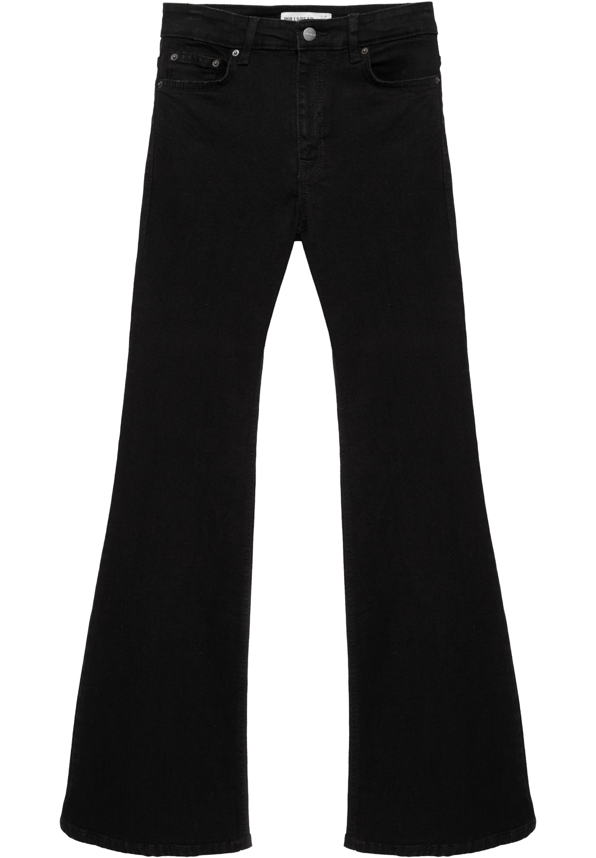 Skinny flared jeans — Black marl