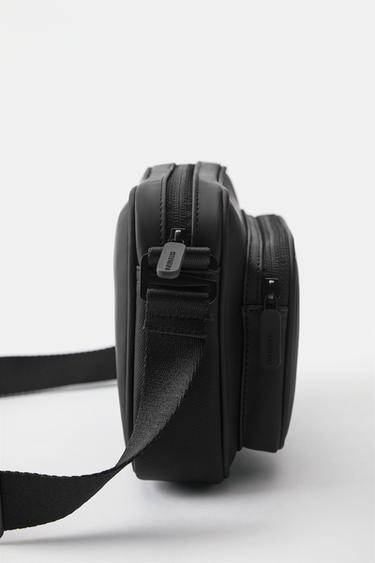 Rubberised crossbody bag — Black 2