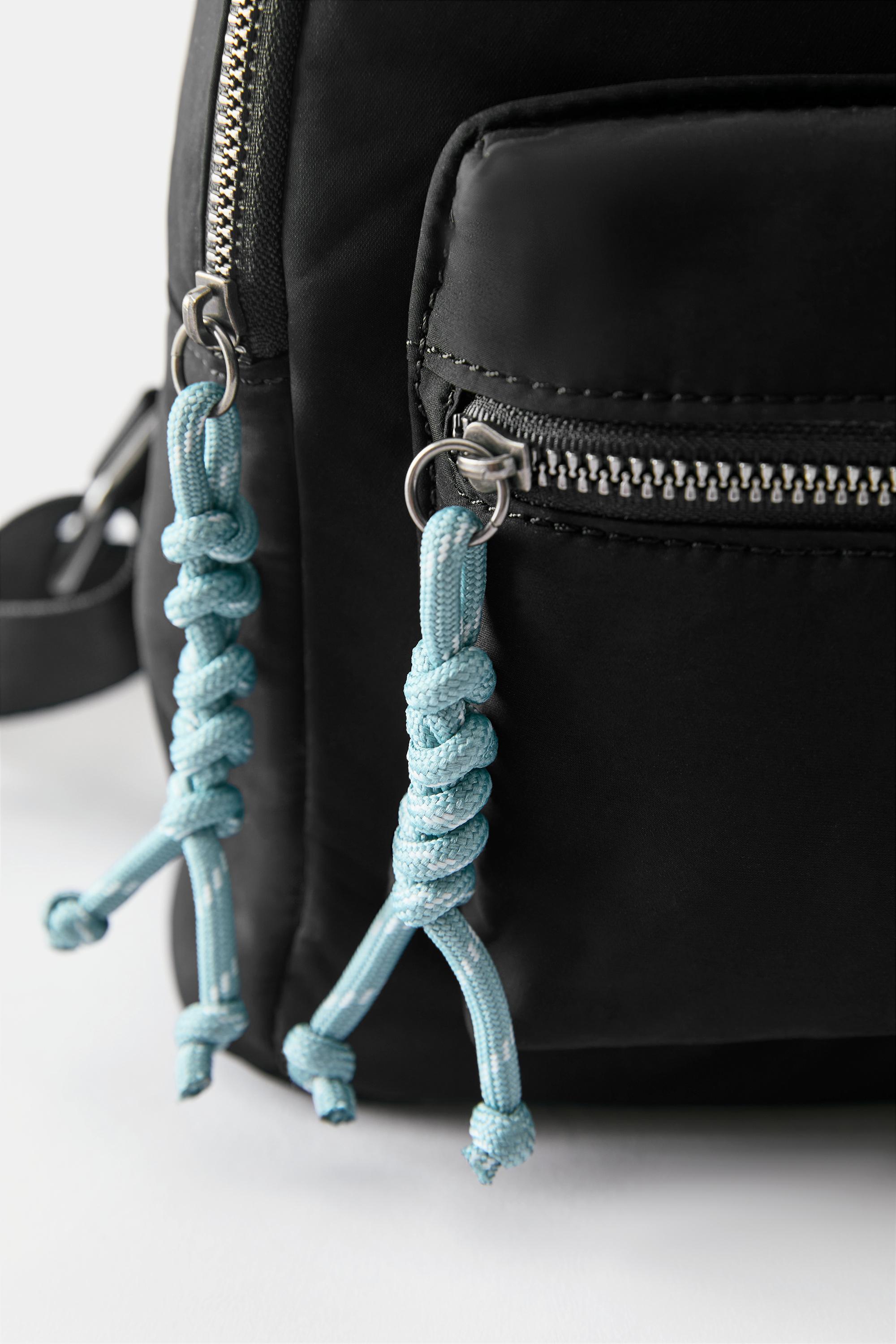 Embellished nylon backpack — Black
