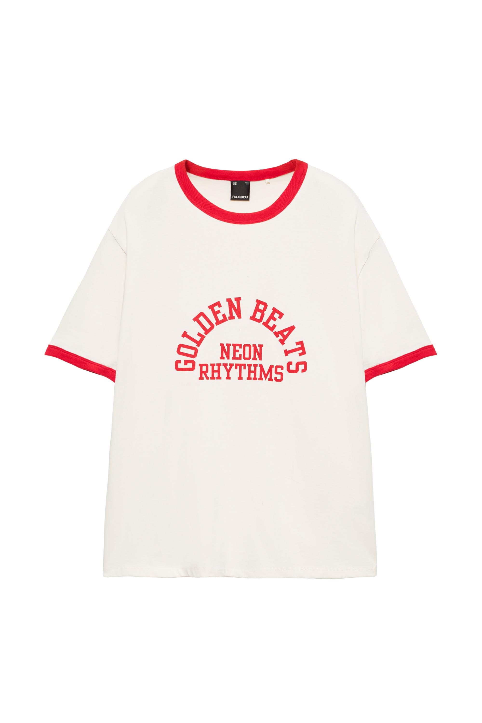 Pull&Bear Grafik ribanalı tişört