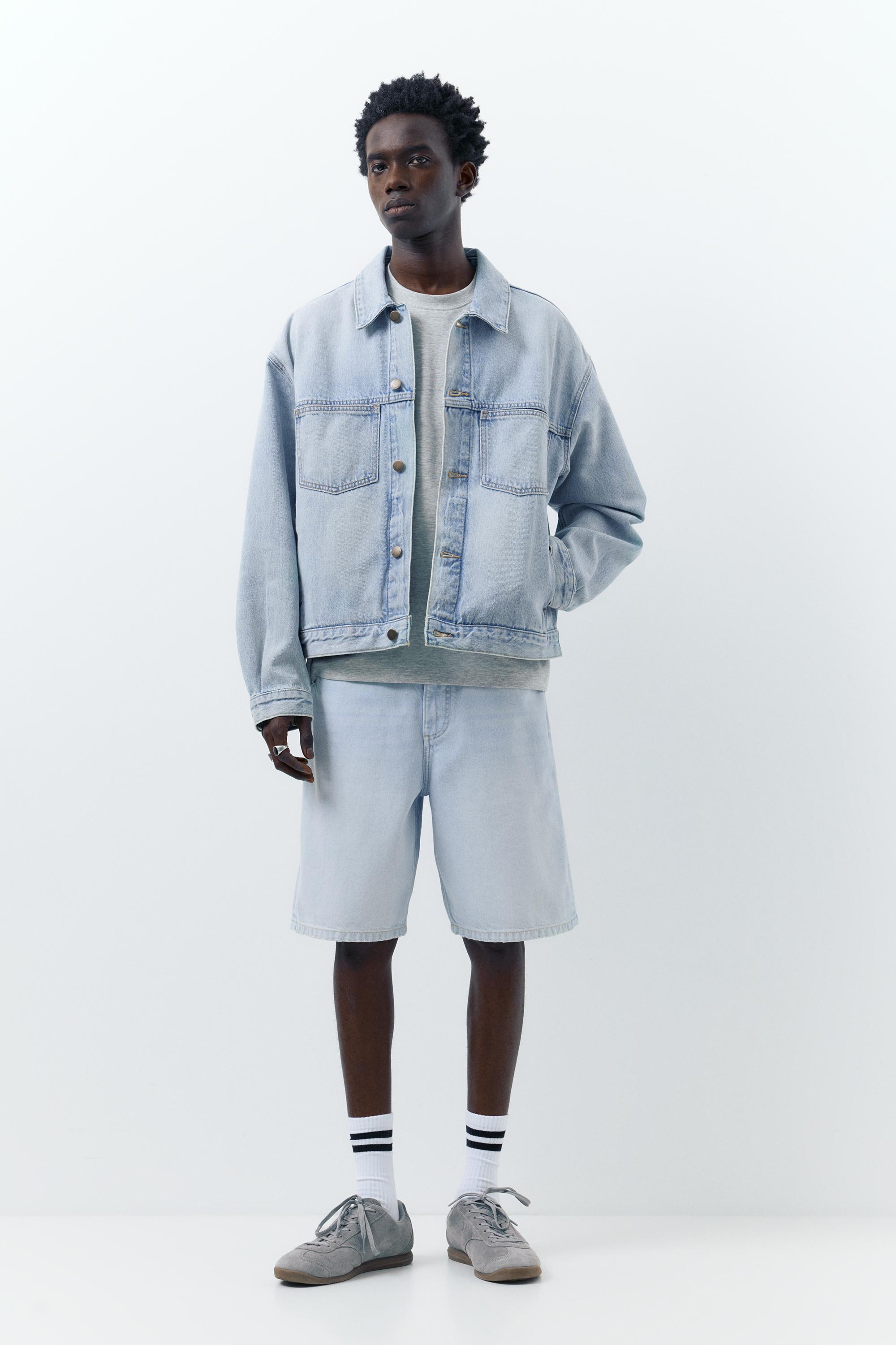 Baggy denim bermuda - Görsel 105