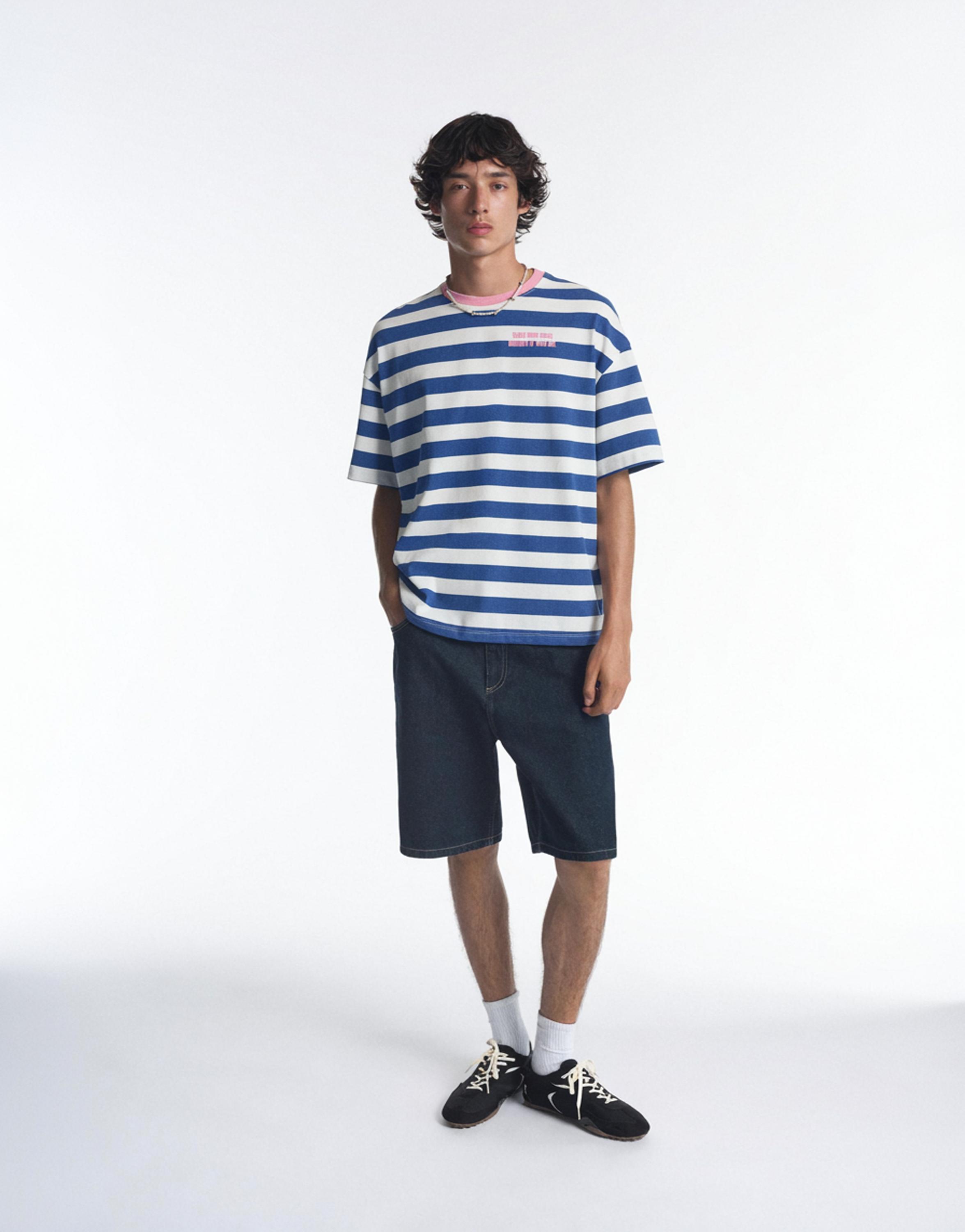 STWD striped T-shirt — Navy