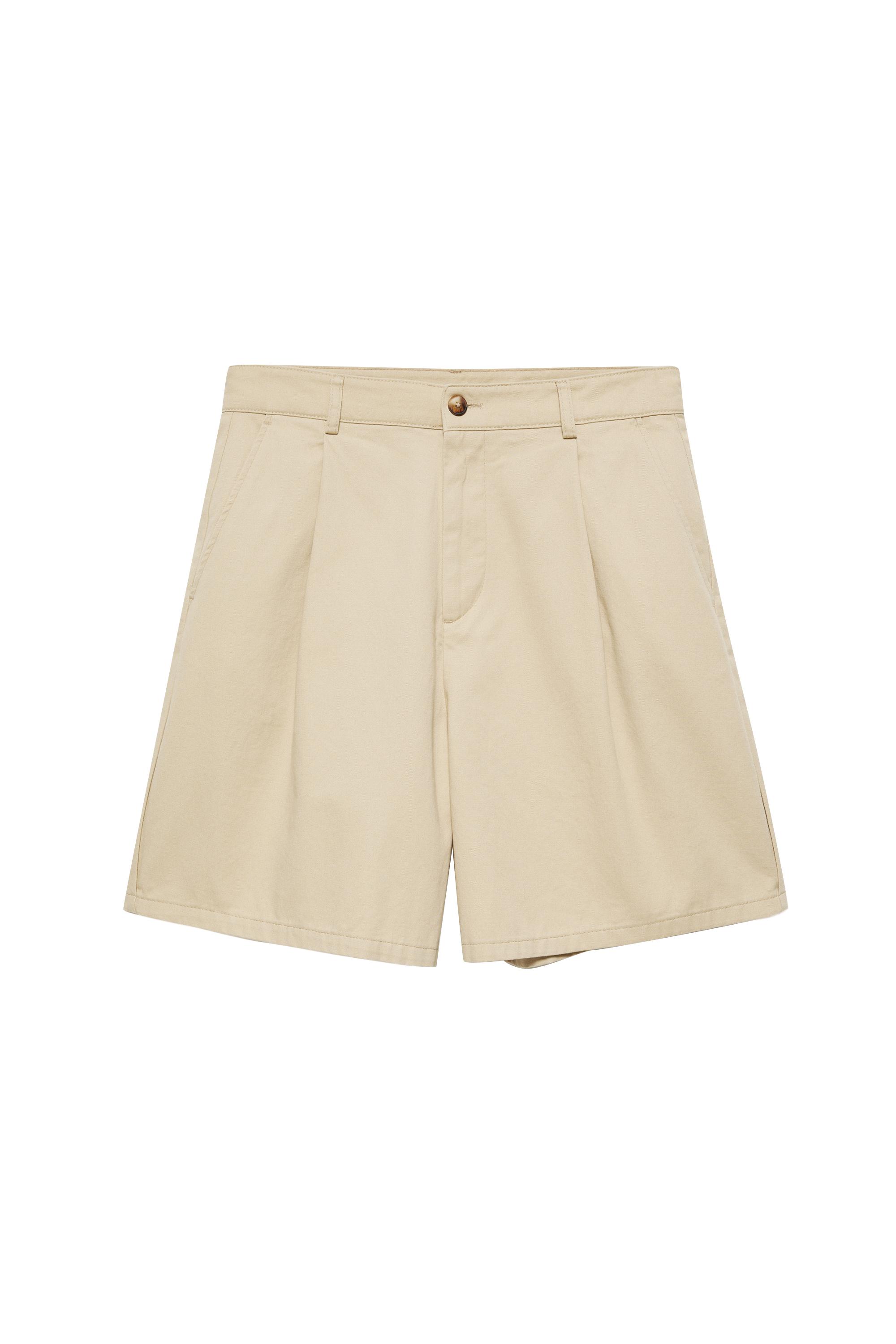 Pull&Bear Pileli bermuda şort