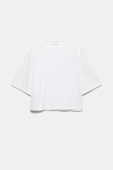 Boxy fit short sleeve T-shirt — White 5