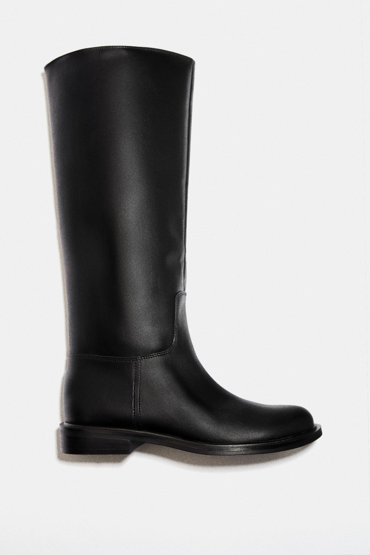 High flat boots — Black