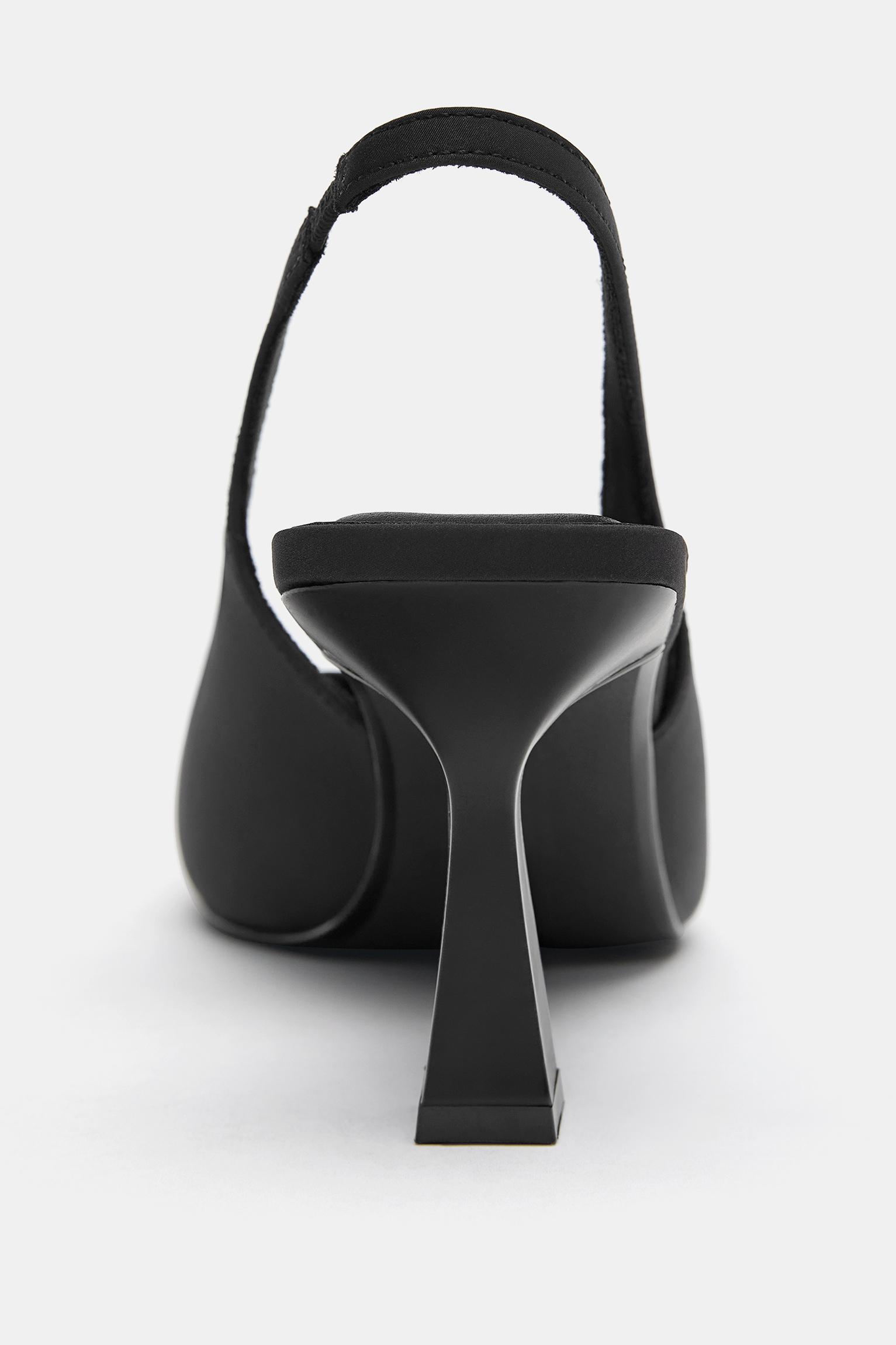 Nylon high-heel shoes — Black