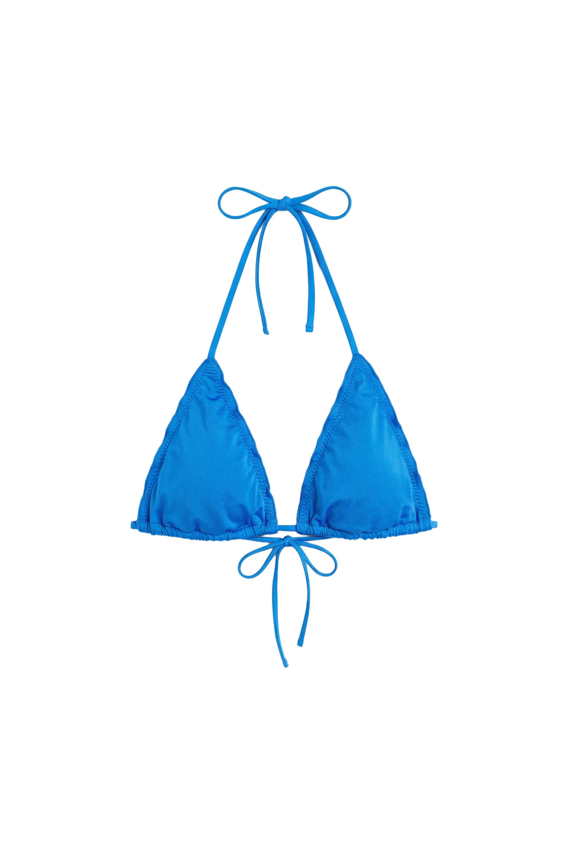 Fırfırlı üçgen bikini üstü - Görsel 6