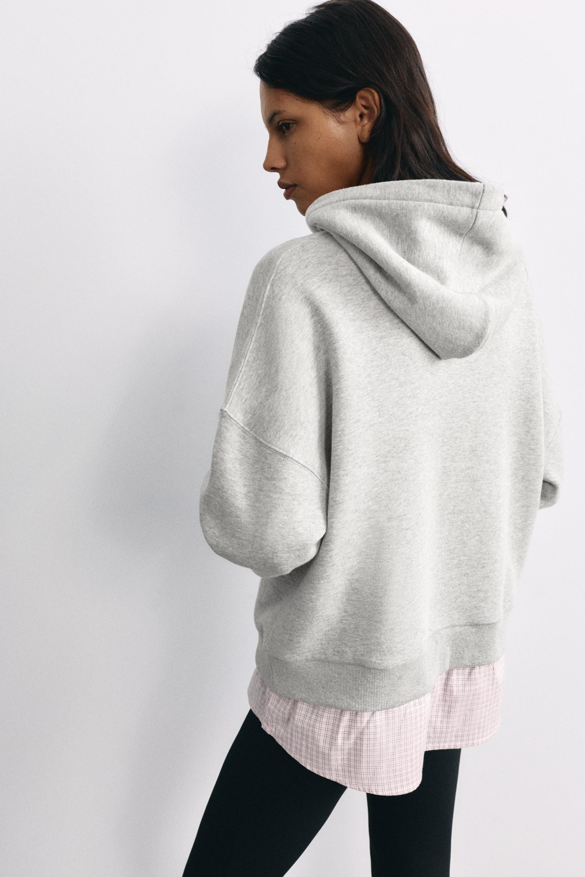 Combined hoodie — Grey marl