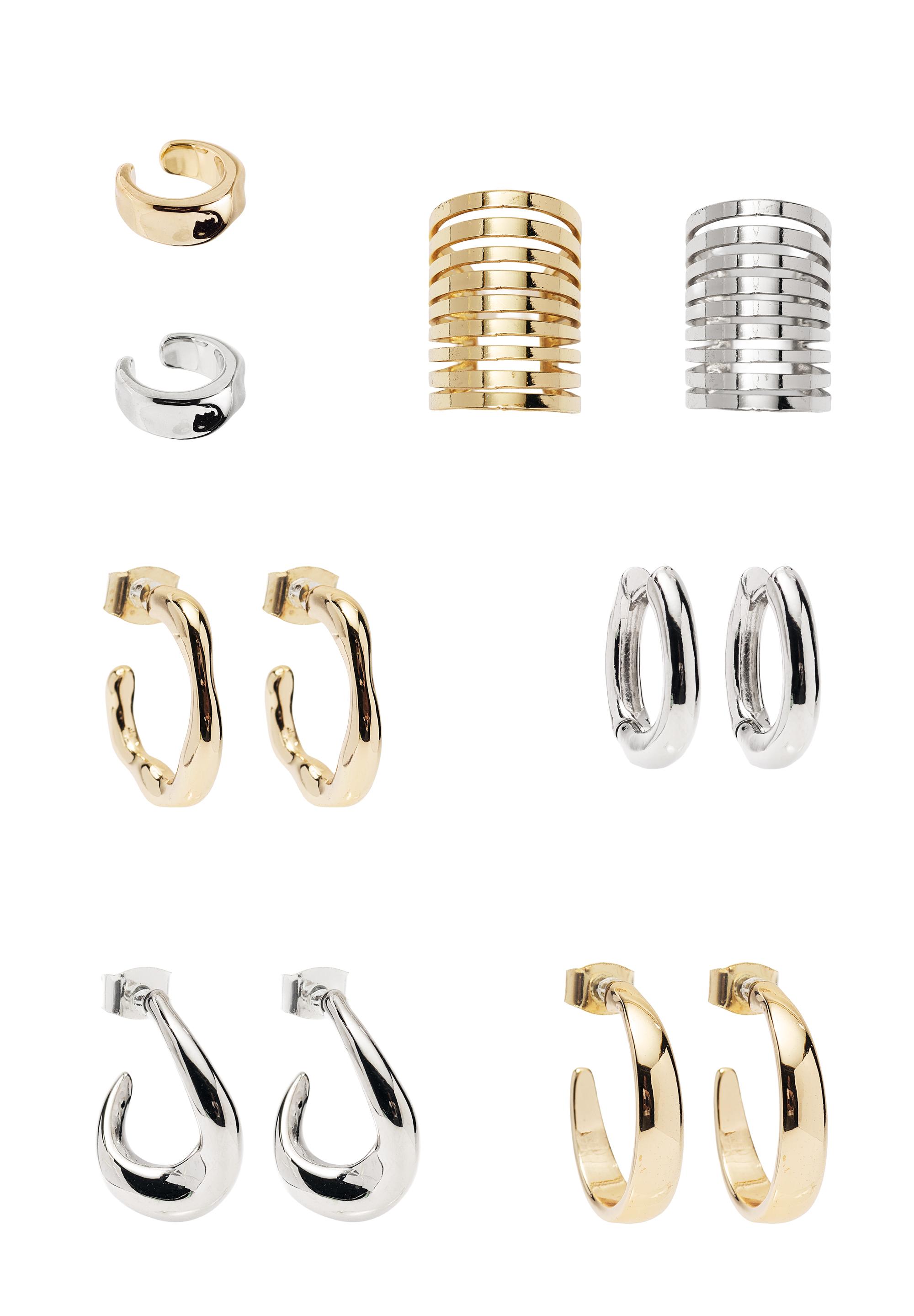 Ear cuff earring pack — Silver