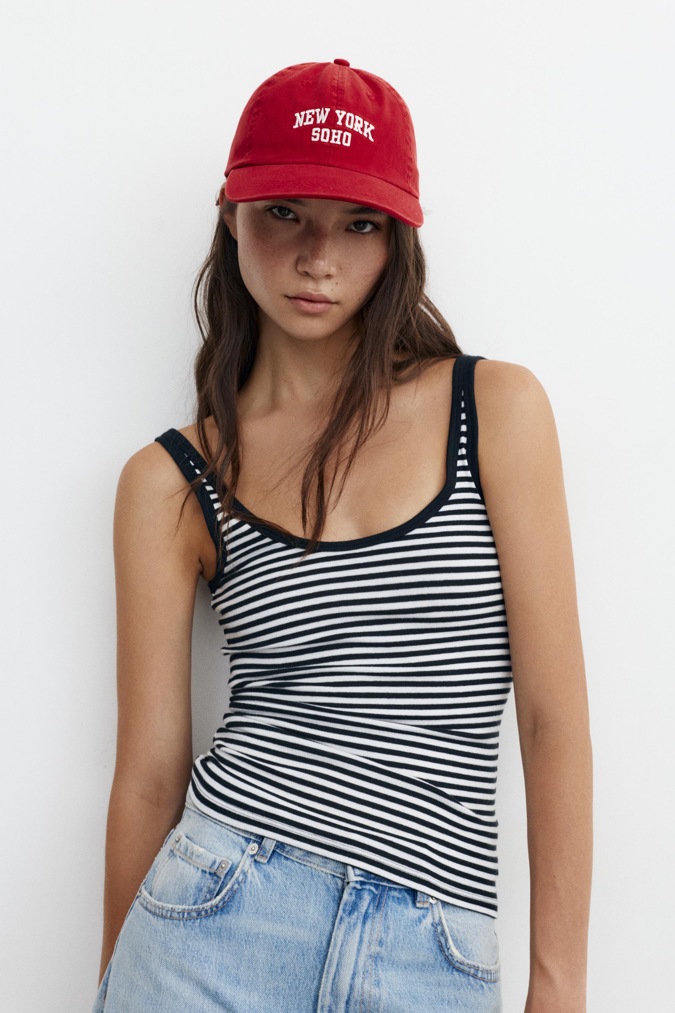 New York graphic cap — Red