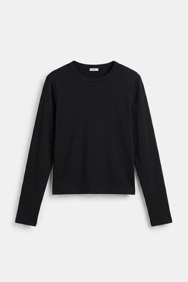 Fitted long sleeve T-shirt — Black 5