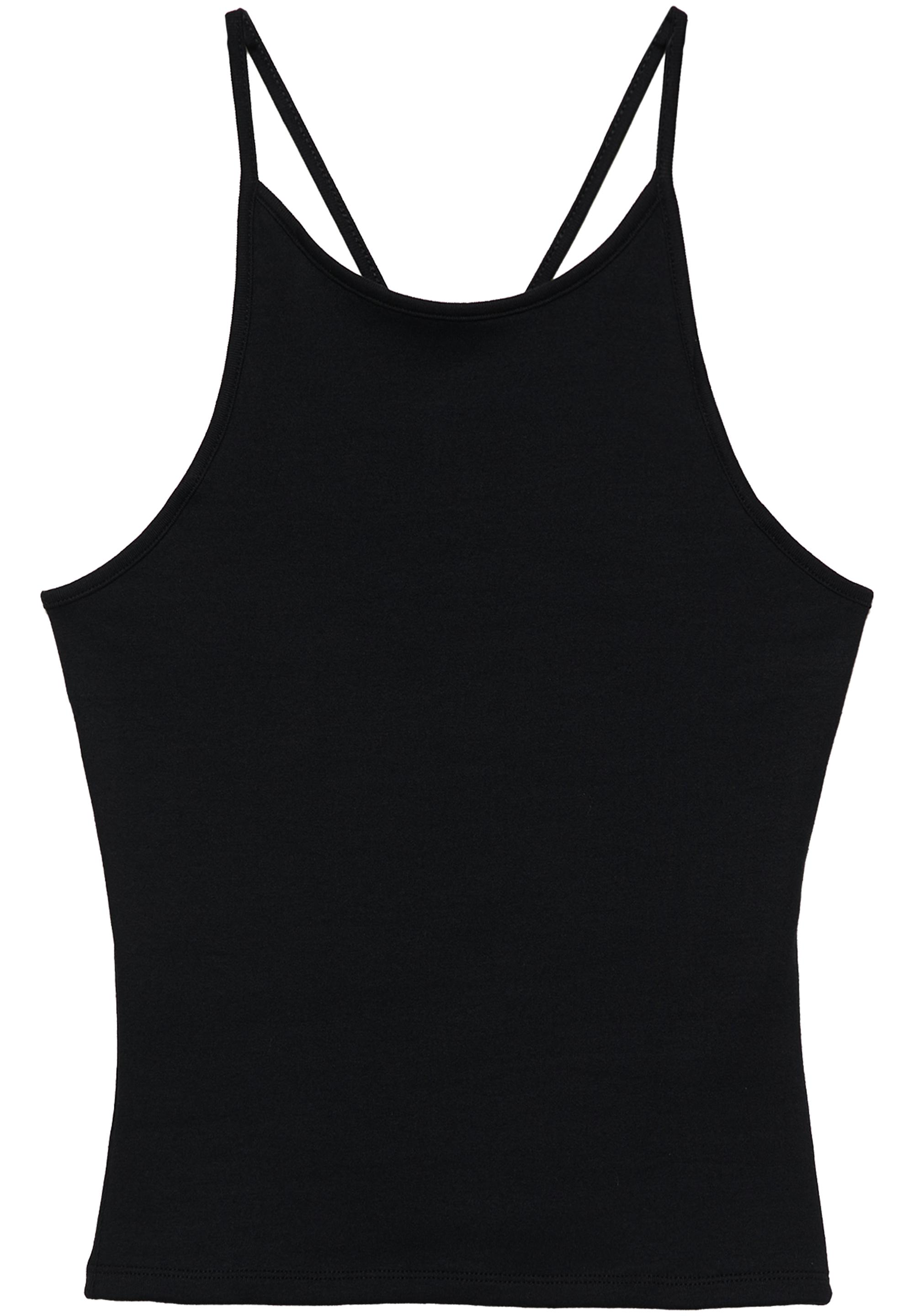 Halter-neck strappy back top — Black