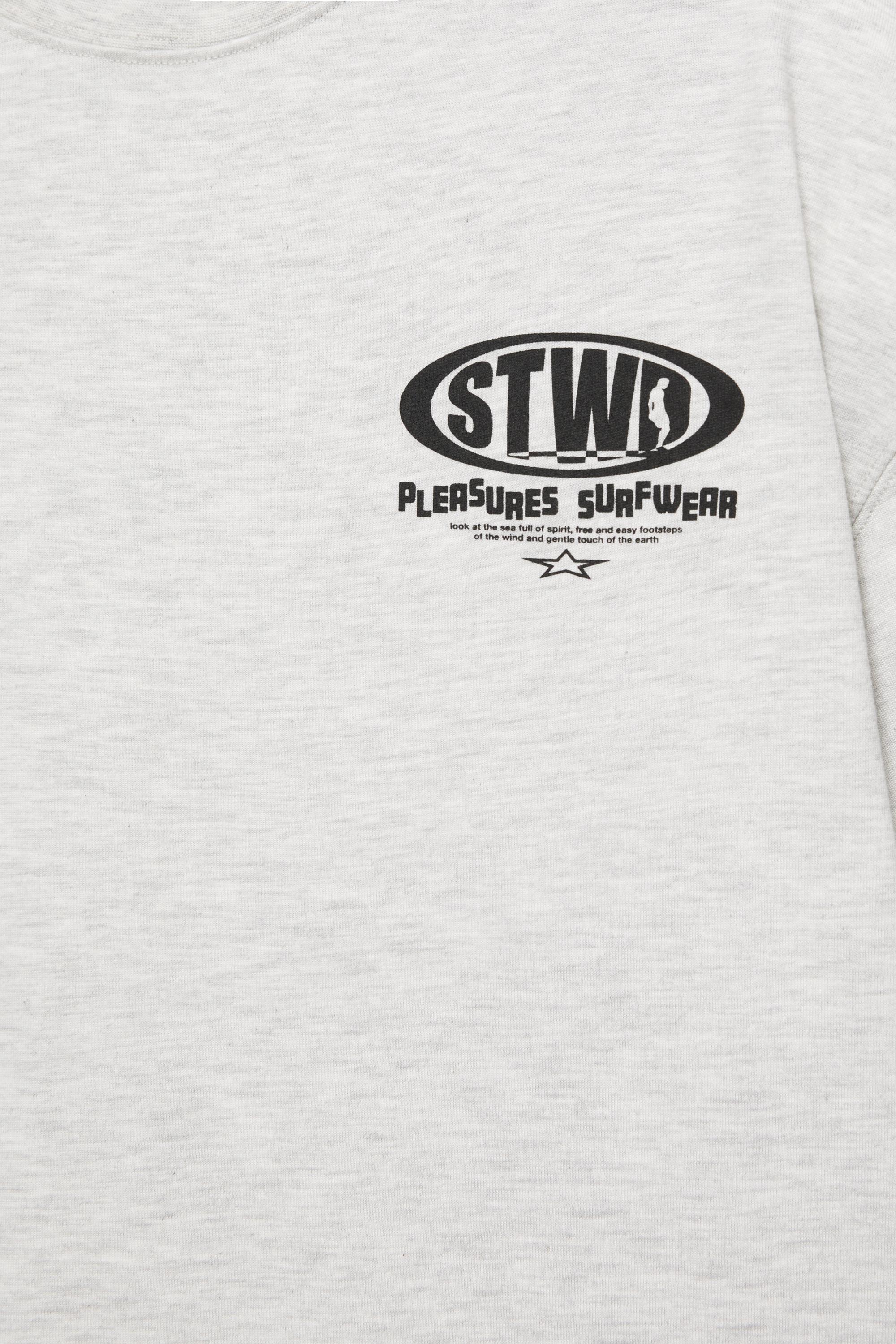 Pleasures x STWD boxy T-shirt — Grey/Taupe brown