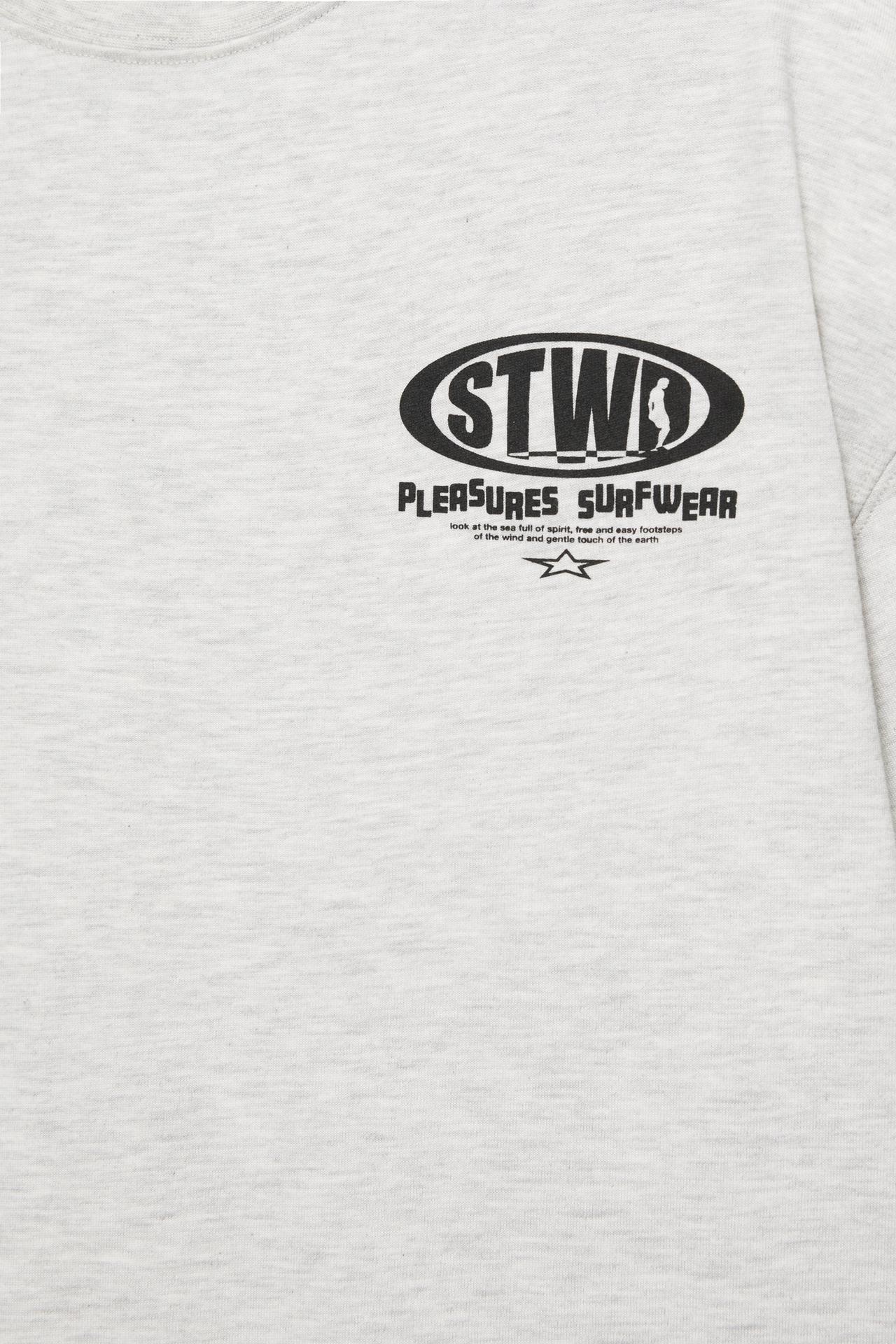 Pleasures x STWD boxy T-shirt — Grey/Camel