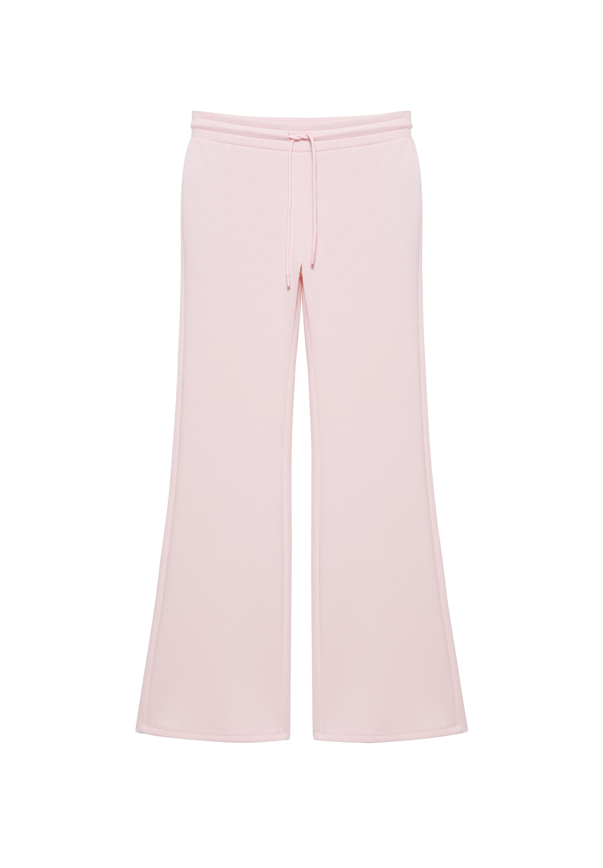 Modal flared trousers — Pastel pink