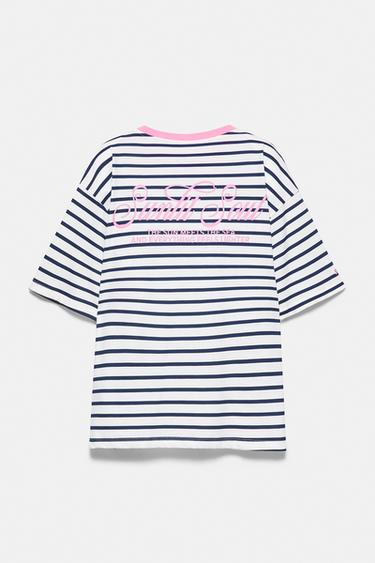 Oversize striped T-shirt — Navy 7