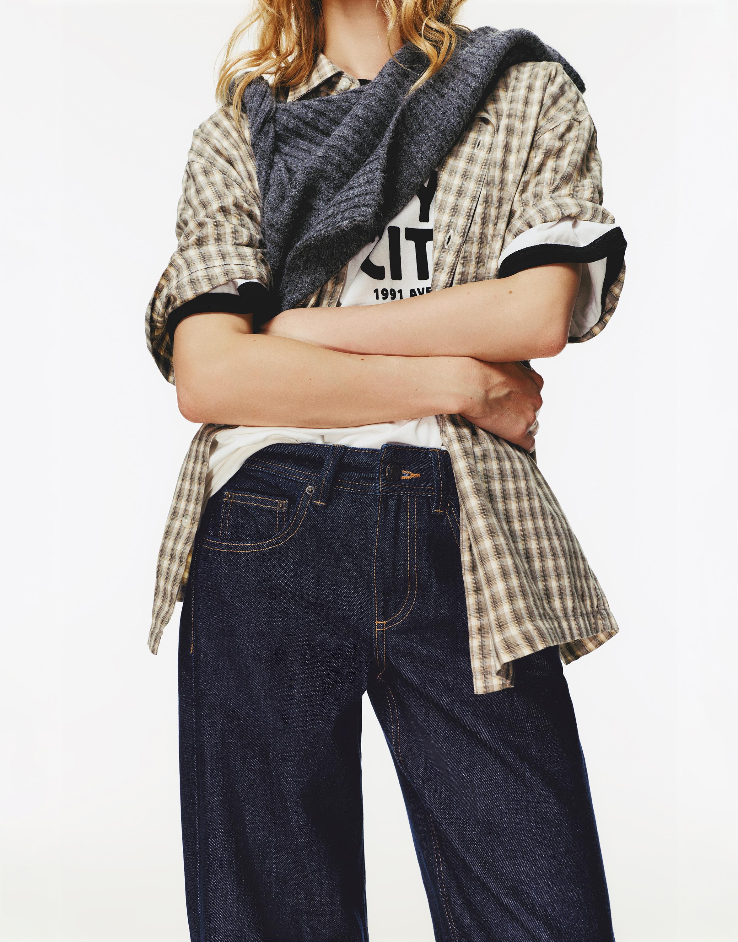 Düşük bel straight fit jean - Görsel 15