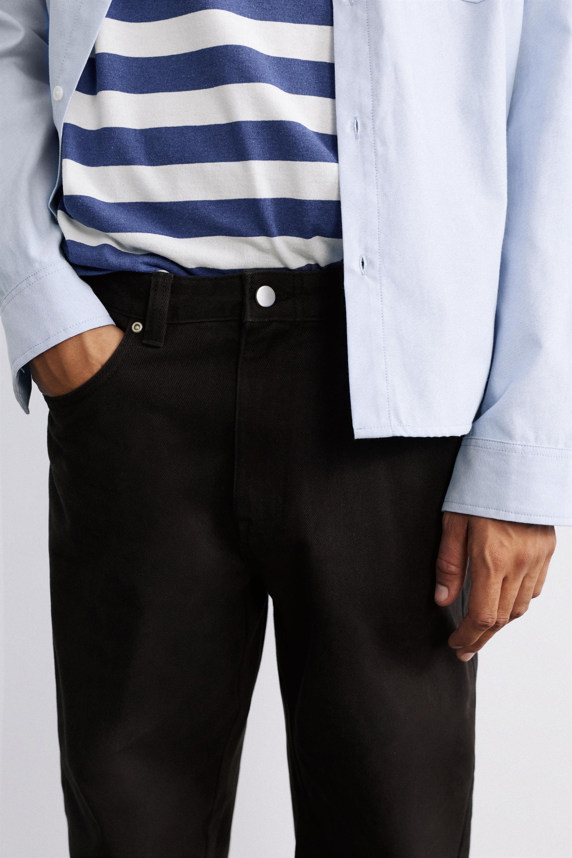 Straight-leg trousers — Black
