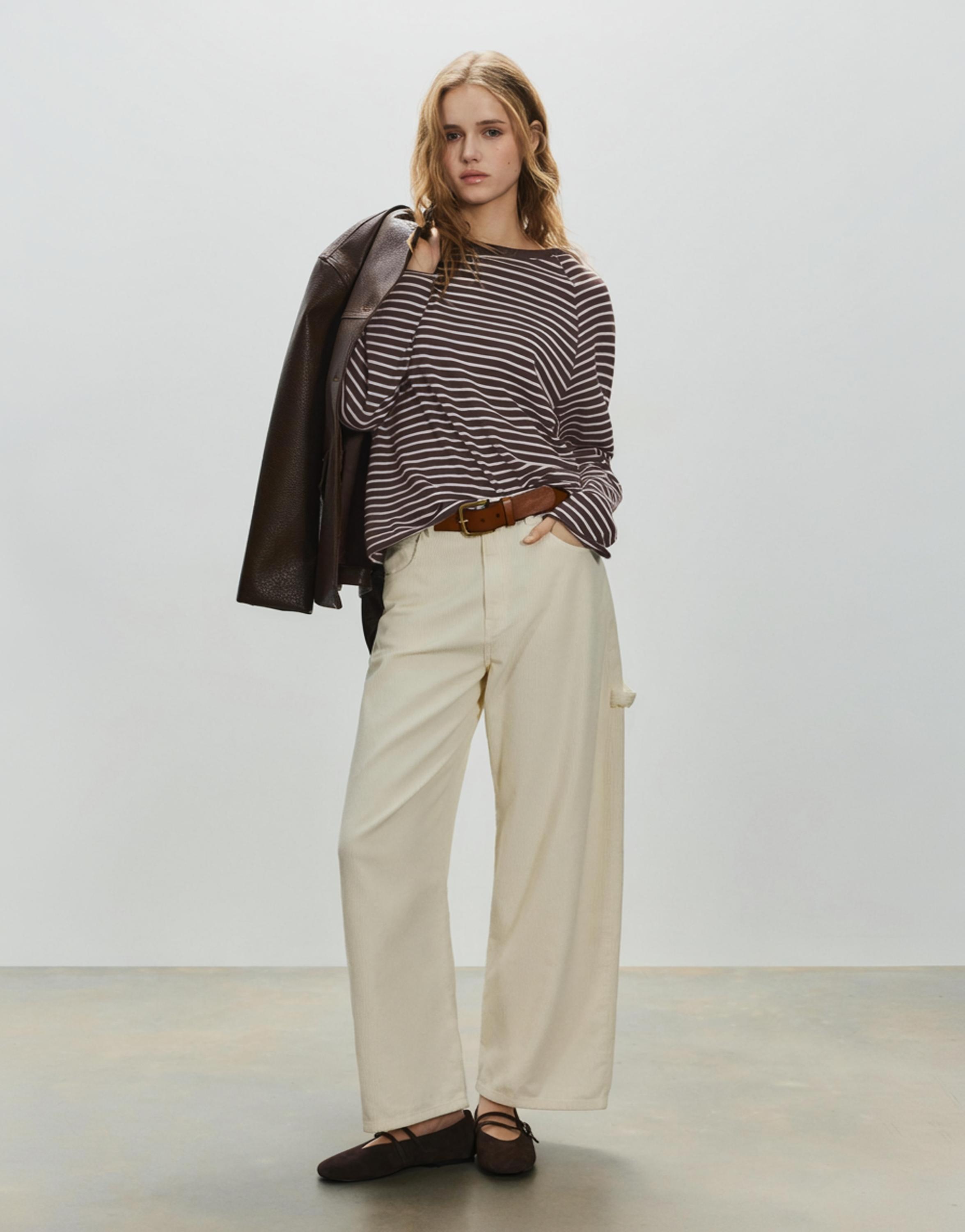 Uzun kollu reglan kesim t-shirt - Görsel 32