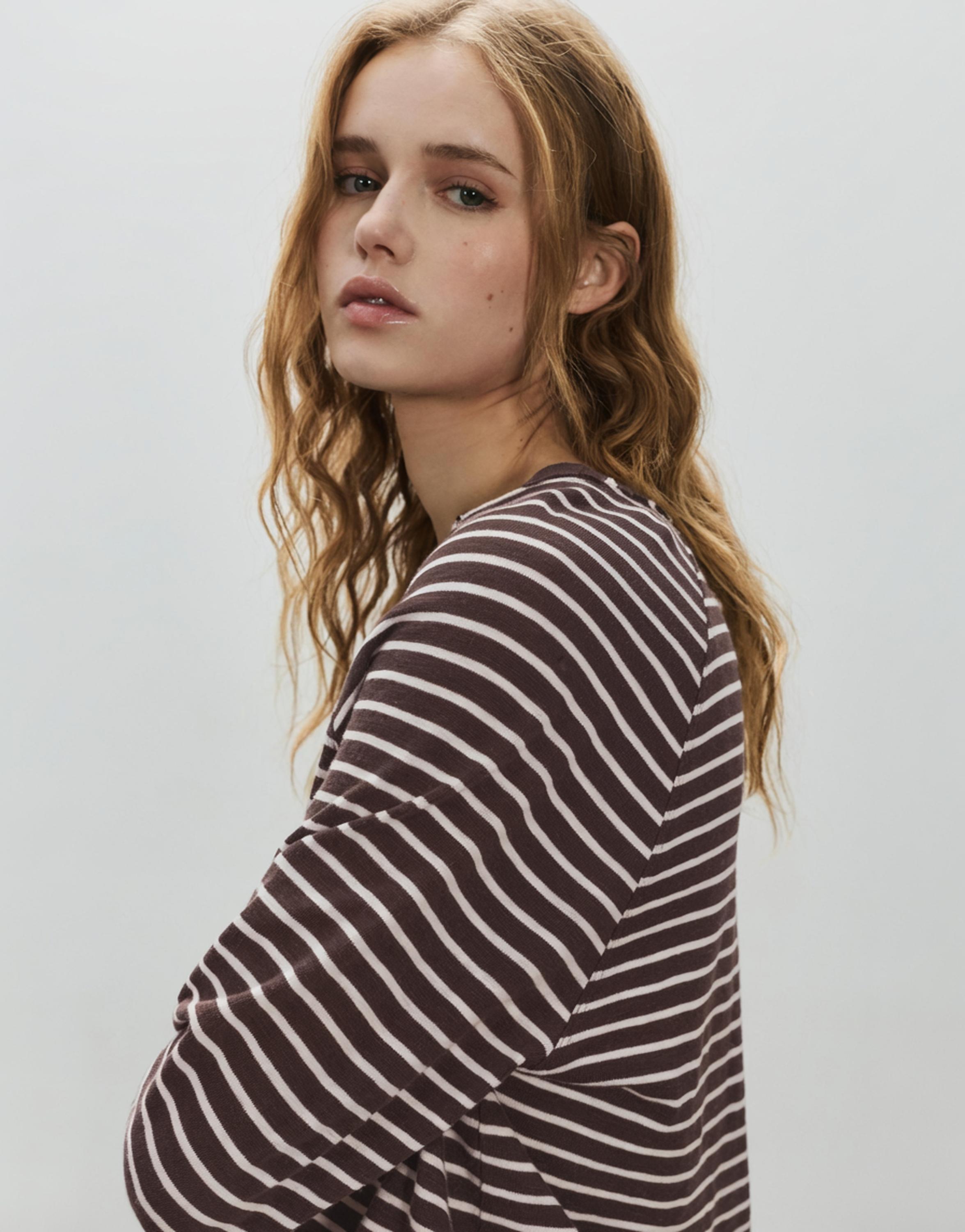 Uzun kollu reglan kesim t-shirt - Görsel 31