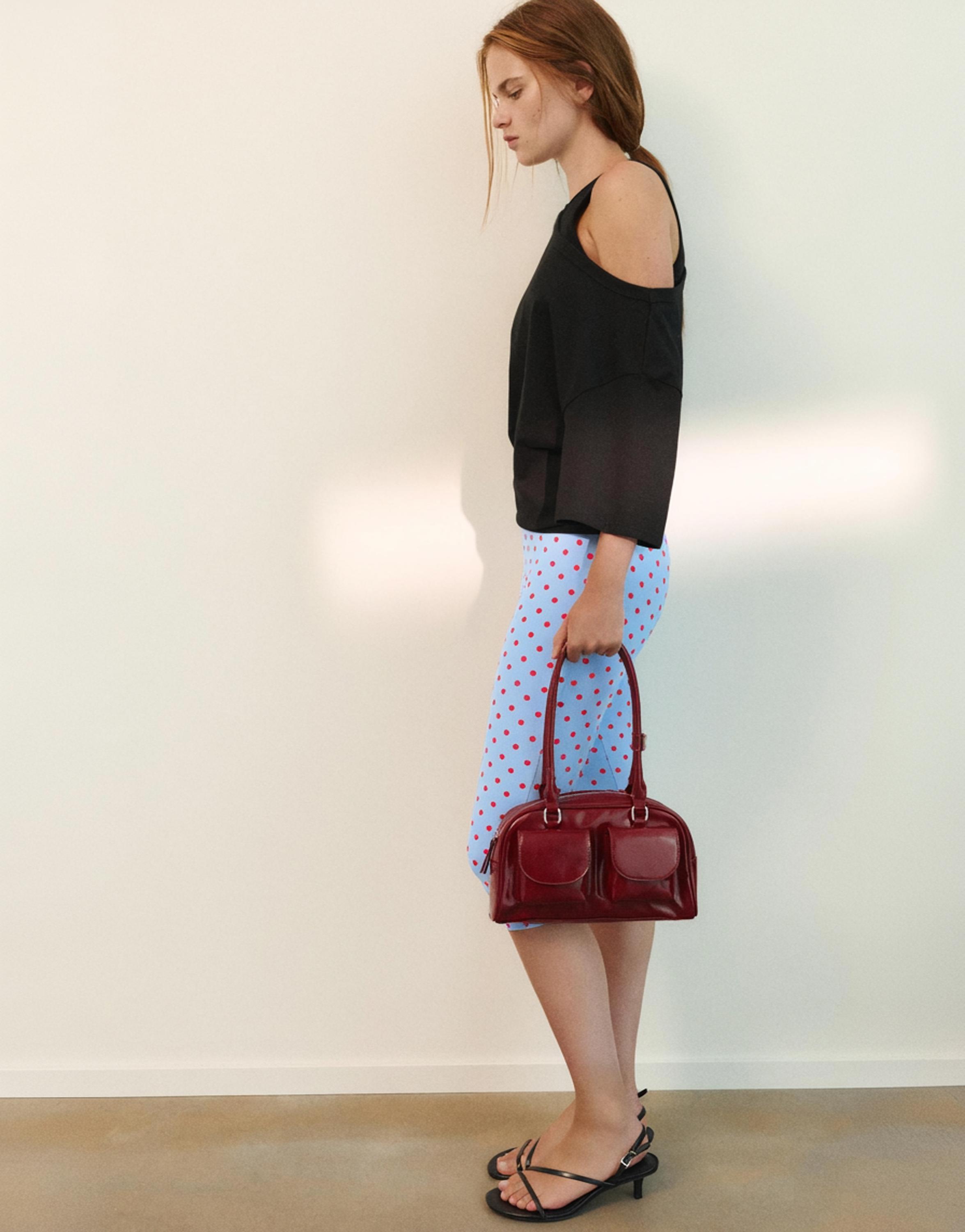 Polka dot capris — Pastel blue