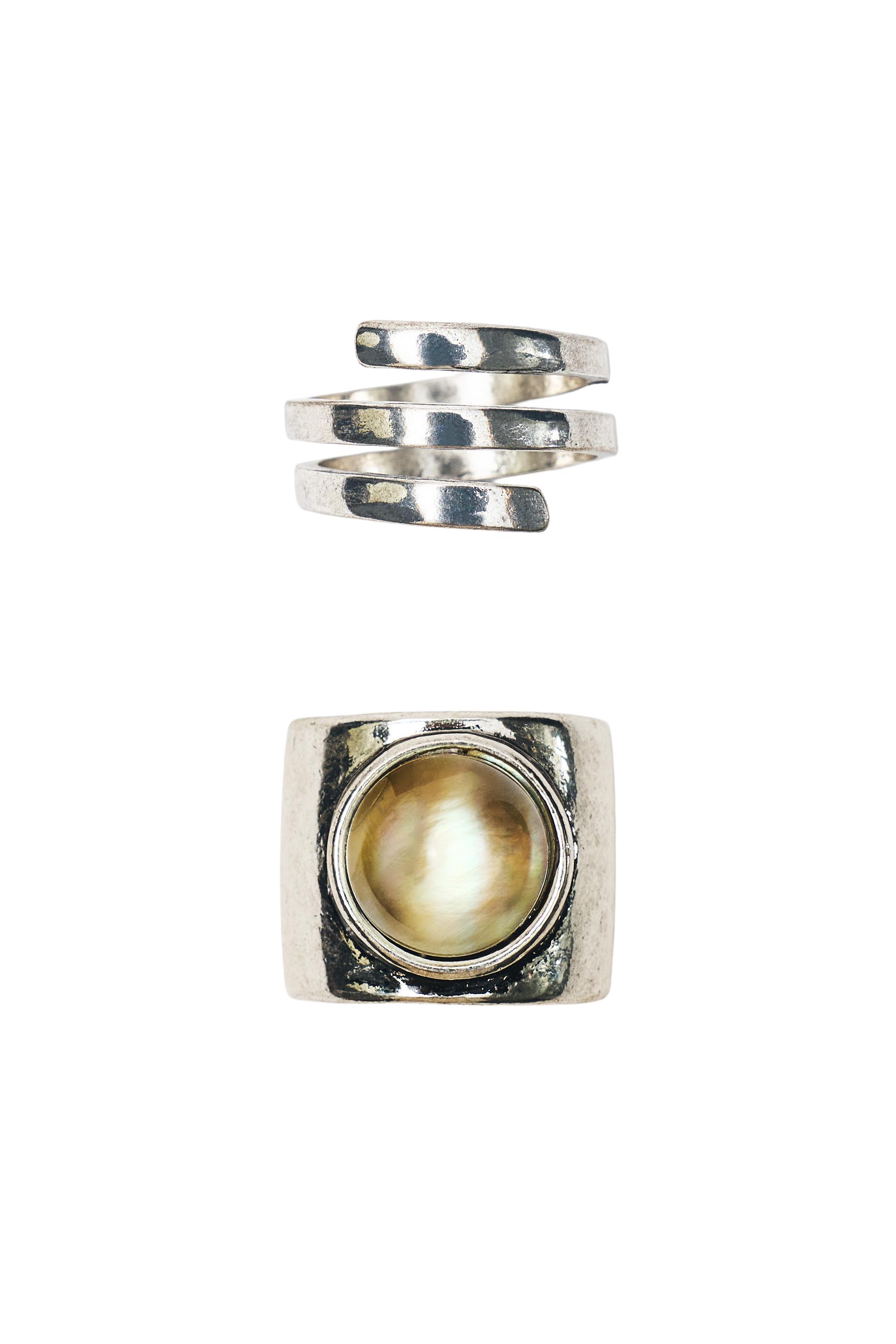 Pack 2 anillos piedra