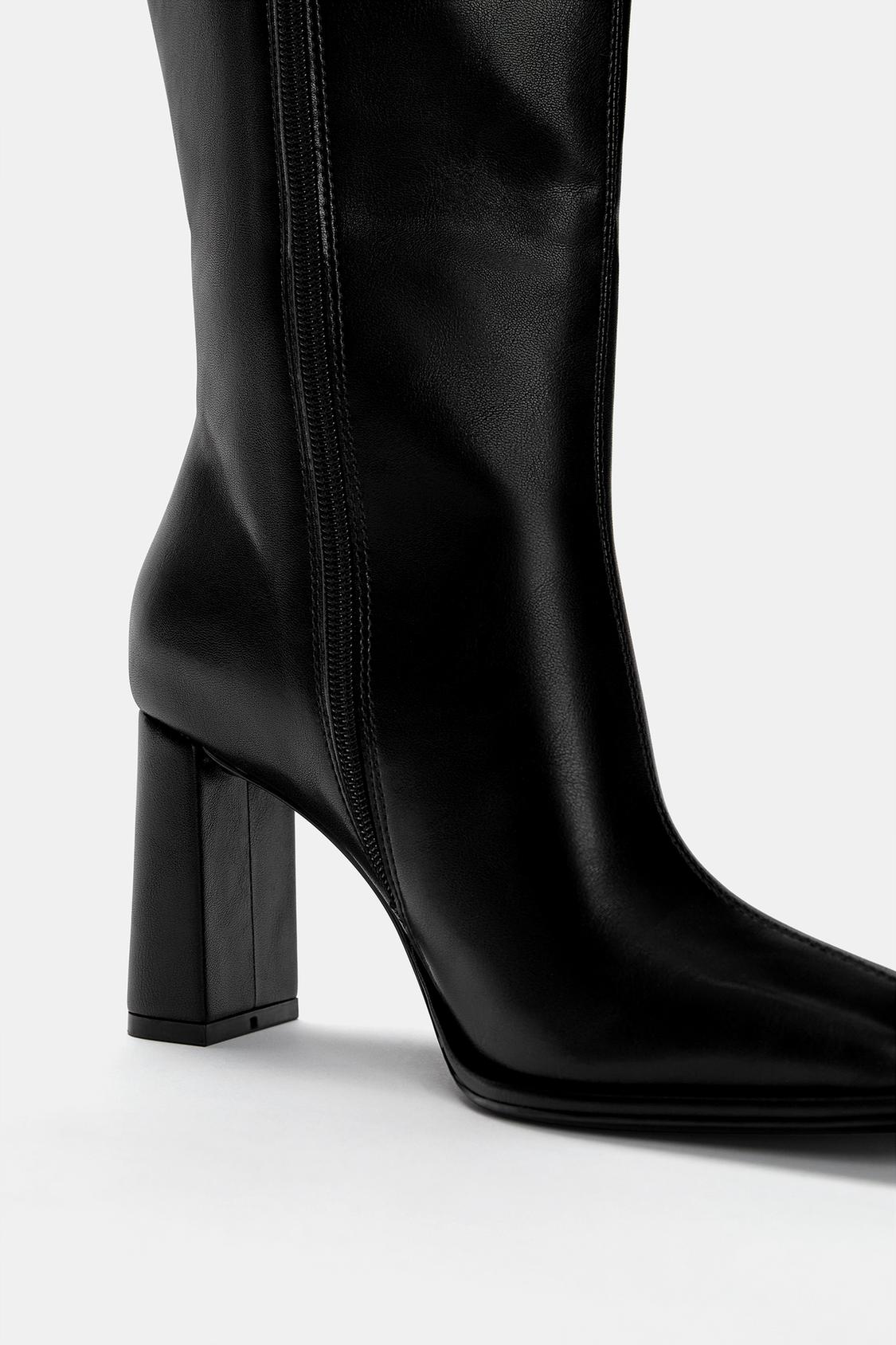 Bota Midi Heel Boots High-heel Boots Pull&bear