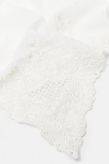 Embroidered neckerchief — White 3