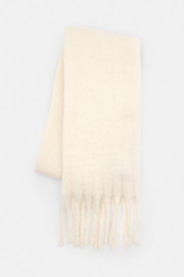 Basic fringed scarf — Ecru 1