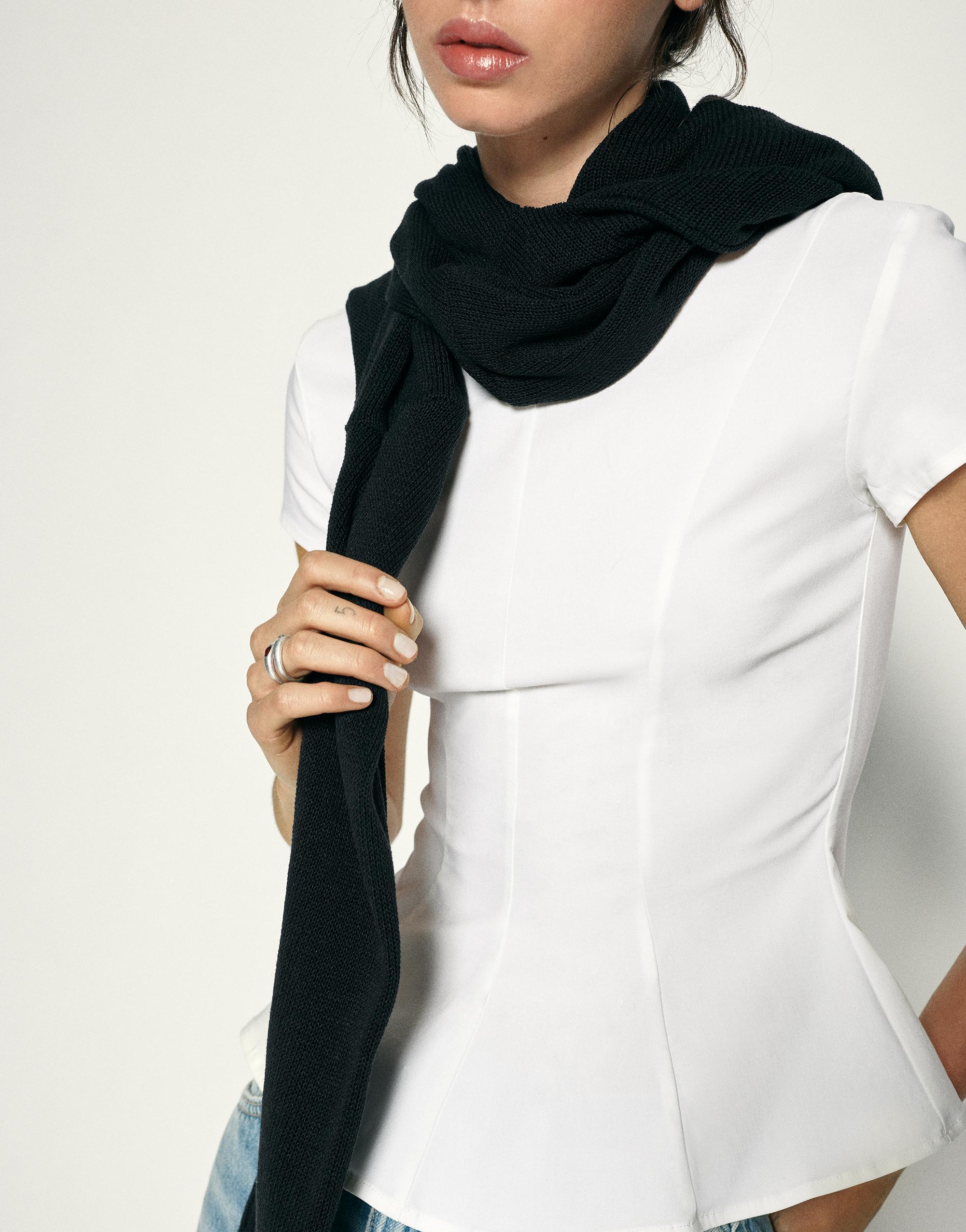 Peplum top — White