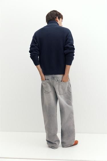 Quarter-zip jumper — Navy 2