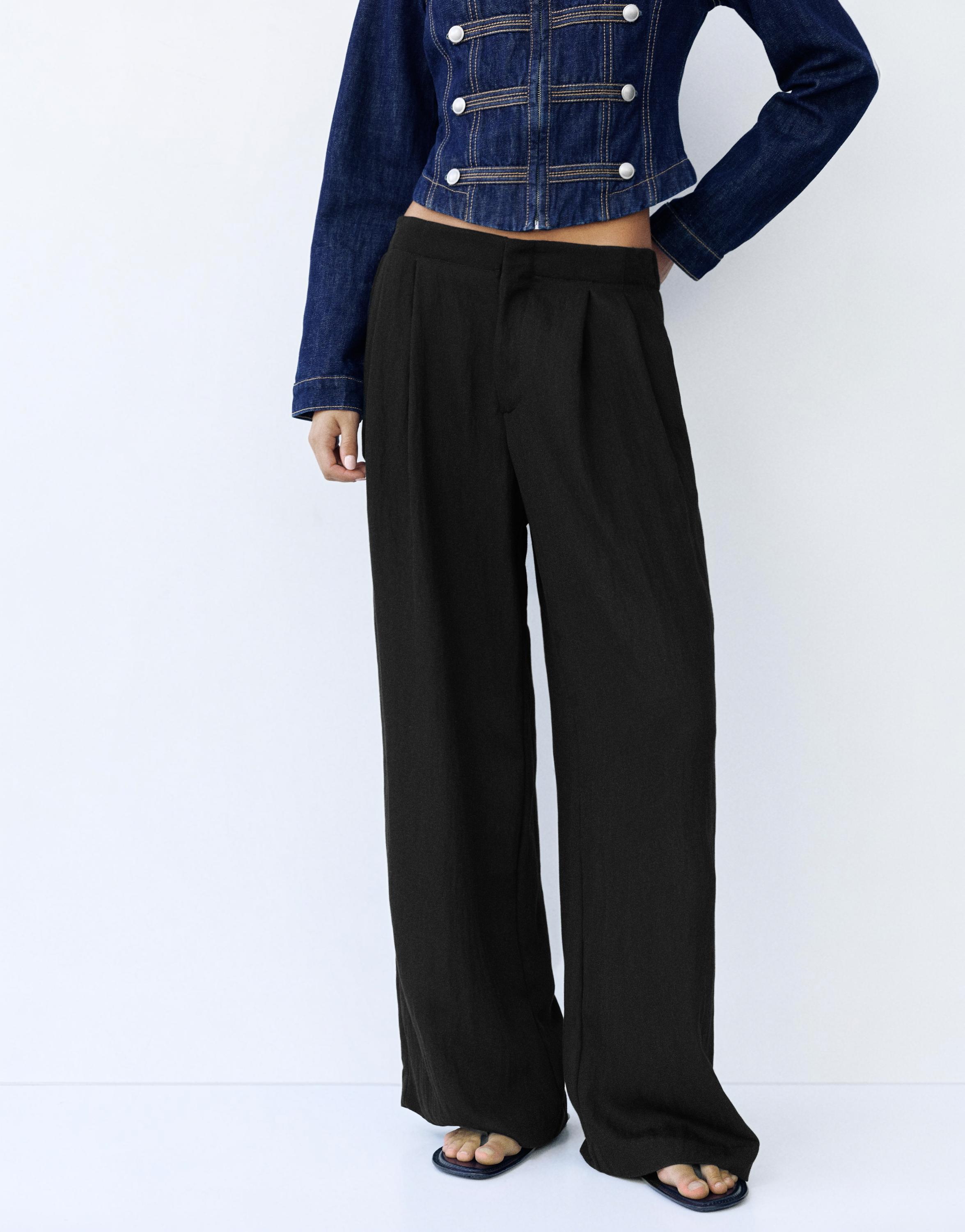 Darted smart trousers — Black