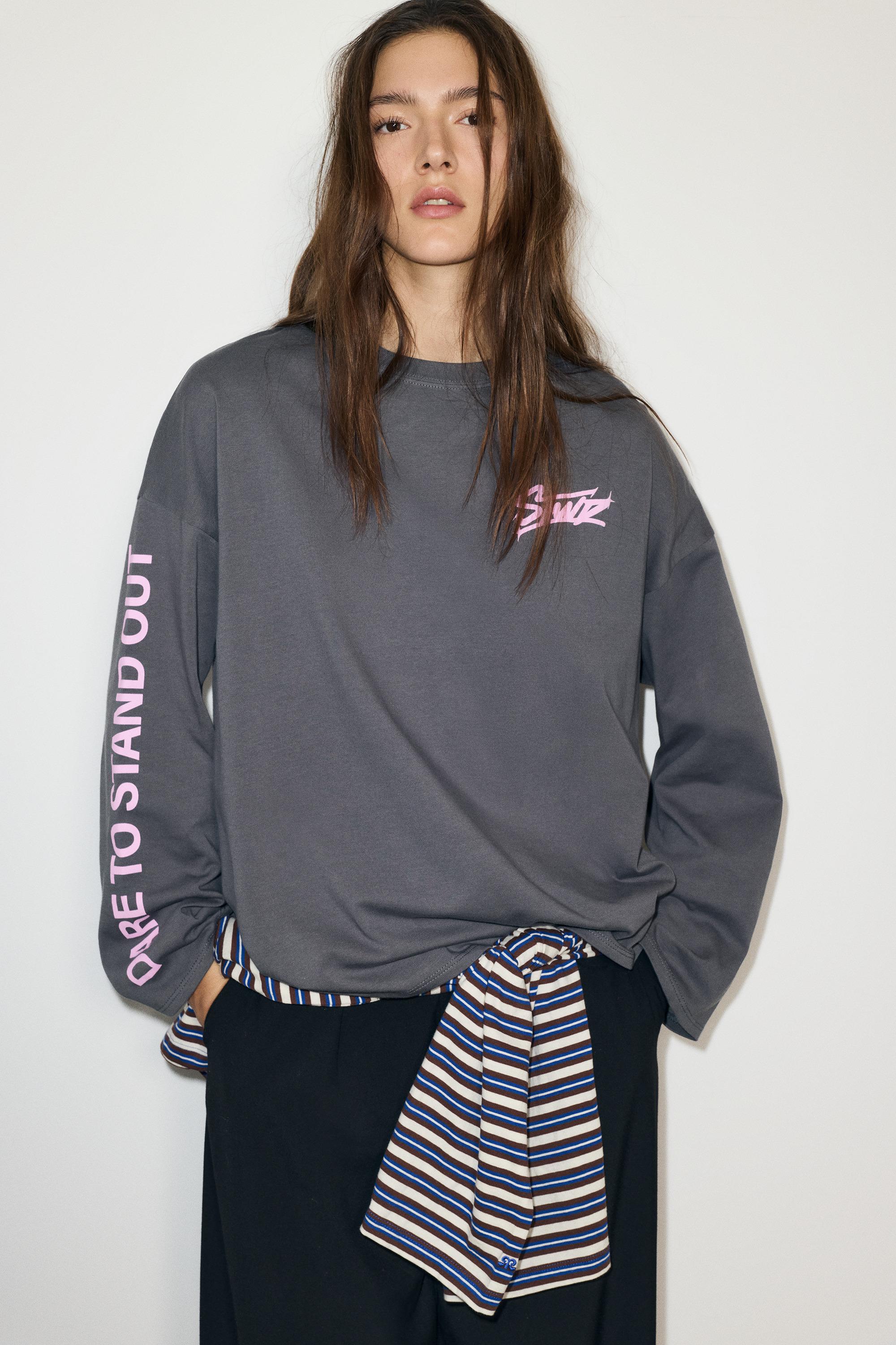 STWD graphic T-shirt — Anthracite grey