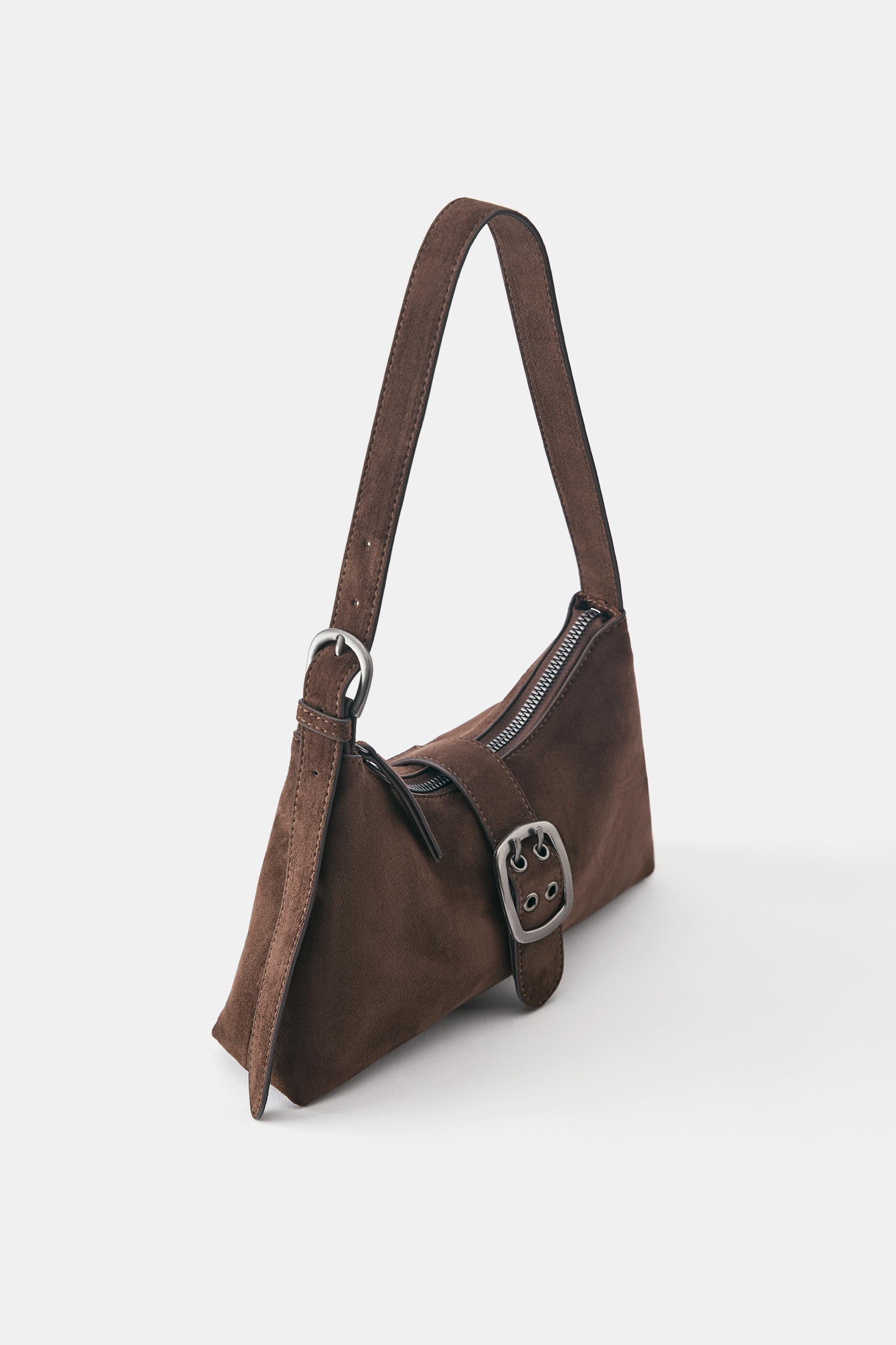 Buckle shoulder bag — Brown