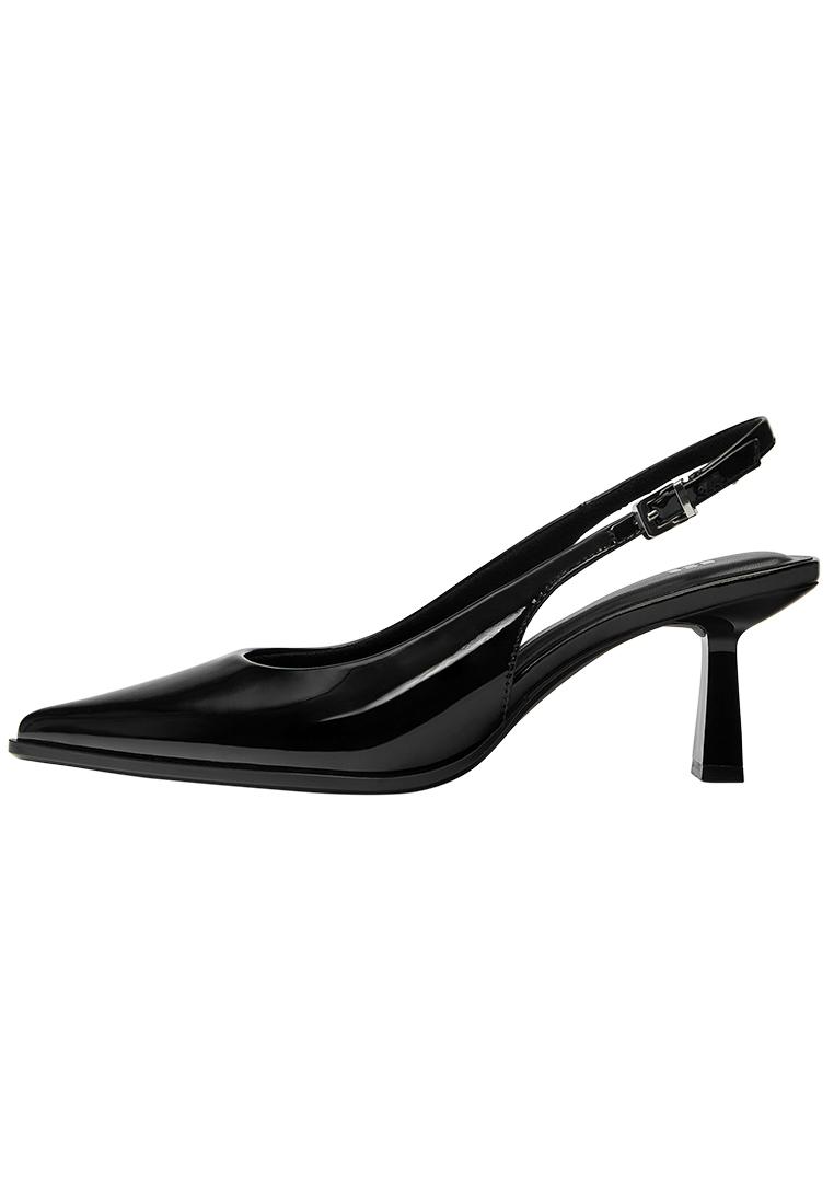 Patent slingback heels — Black