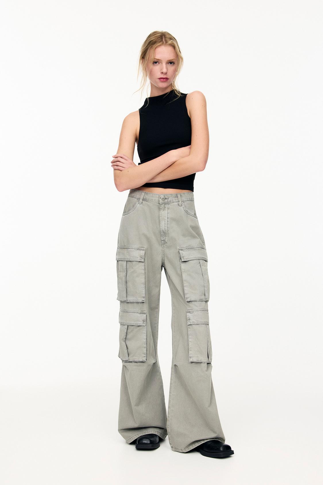 Cargo Pants Women's Pull On Jeans Pull And Bear Women's